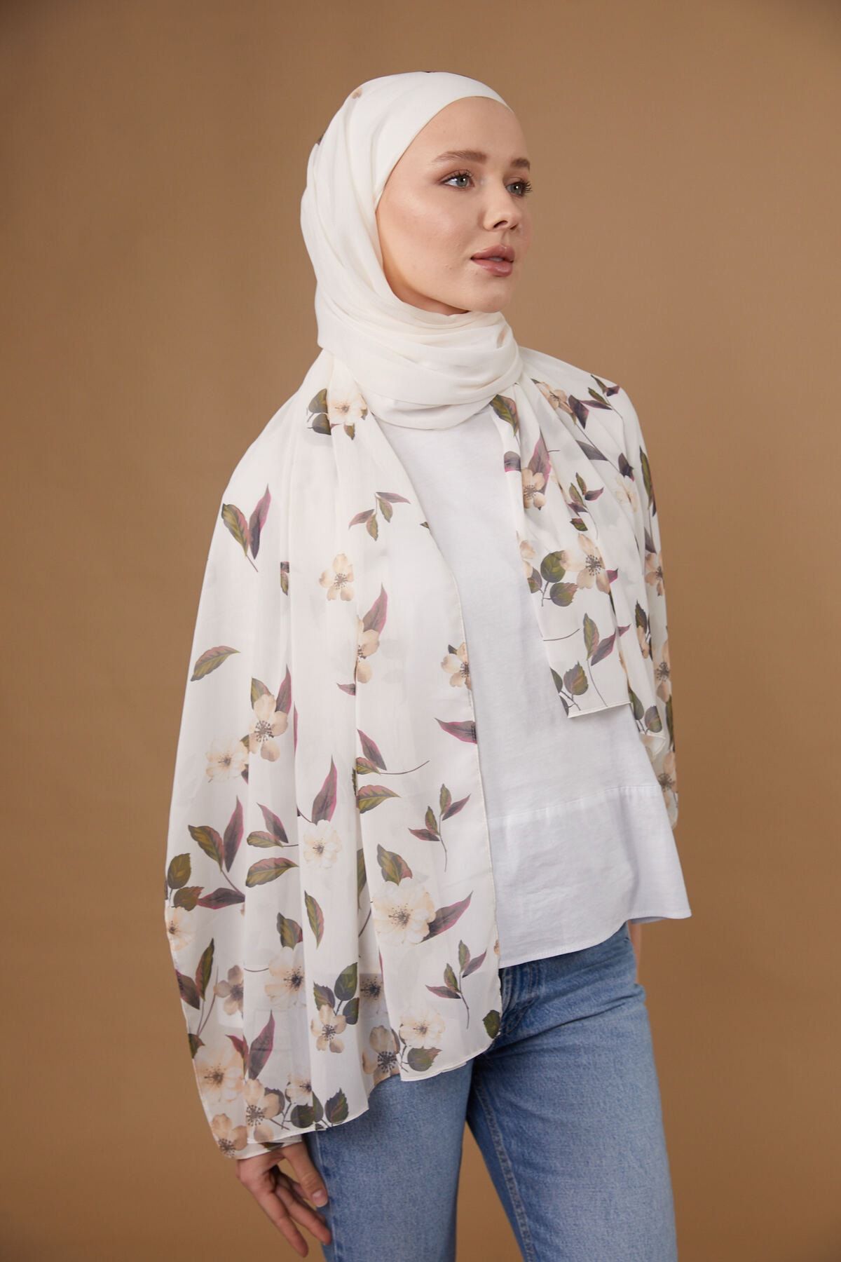 Differenza-FLOWERS BONELED SHAL - ECRU 3