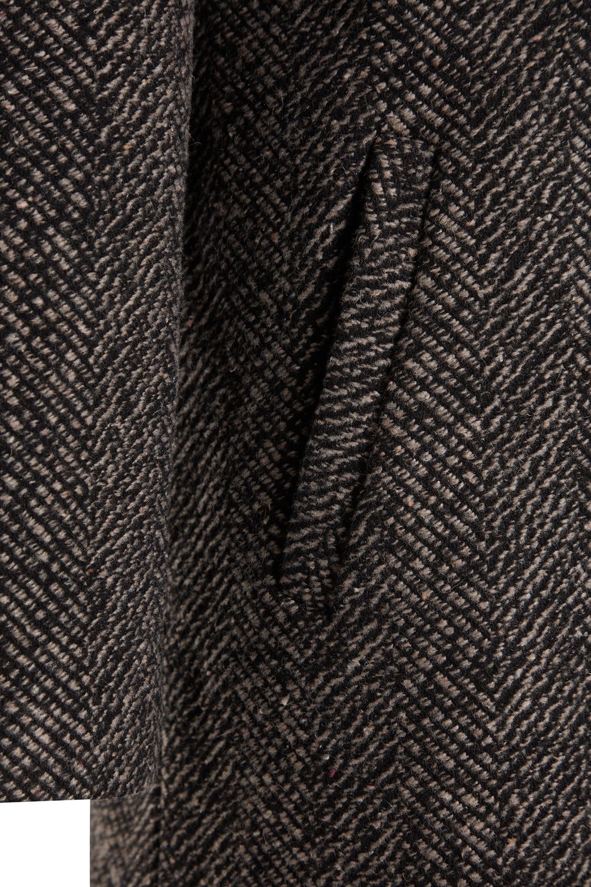 Trendyol Collection-Płaszcz męski zimowy Stamp – Regular Fit, brązowy, TMNAW24KB00003 8