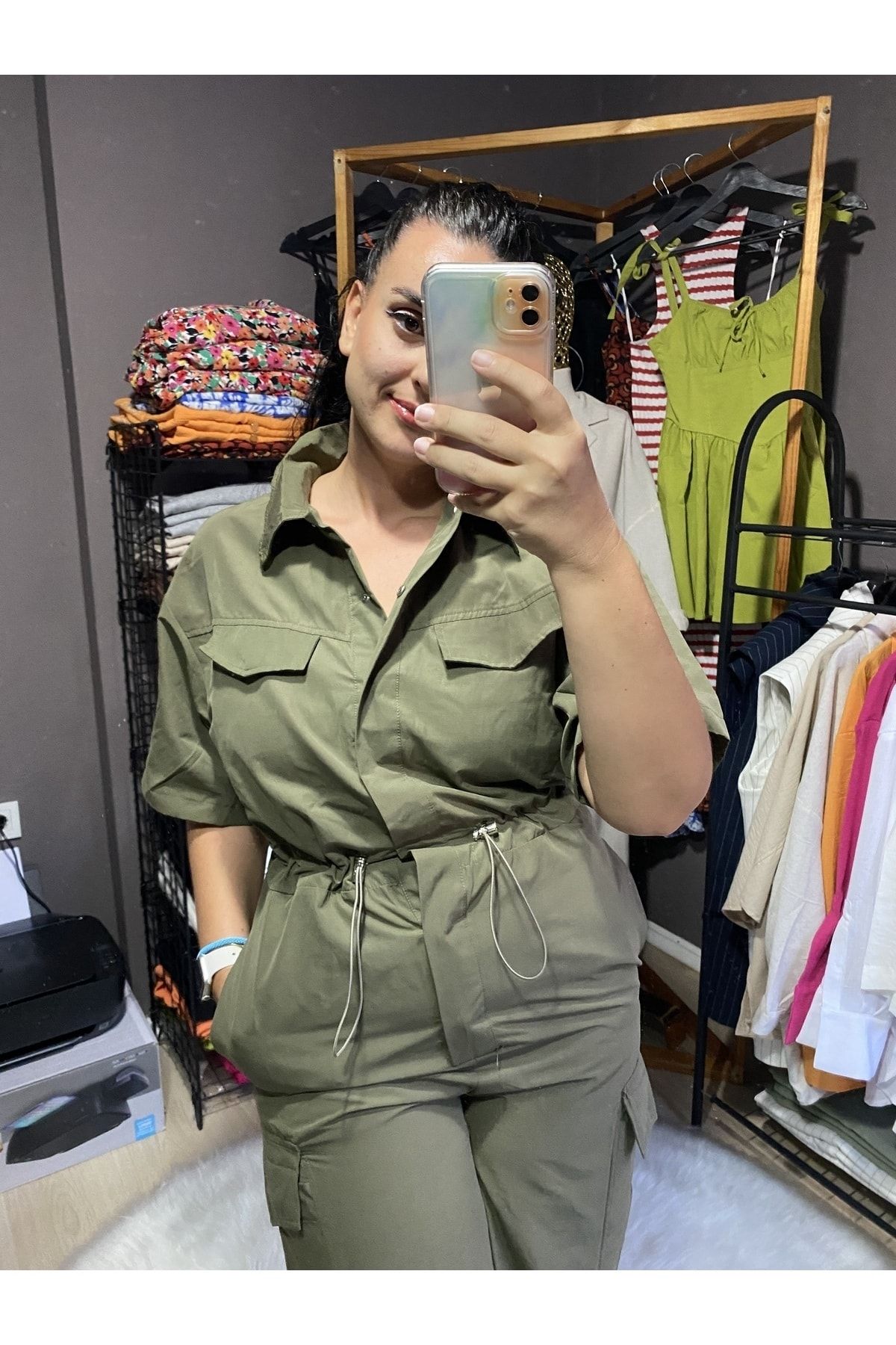 HZL Jumpsuit Green Trendyol