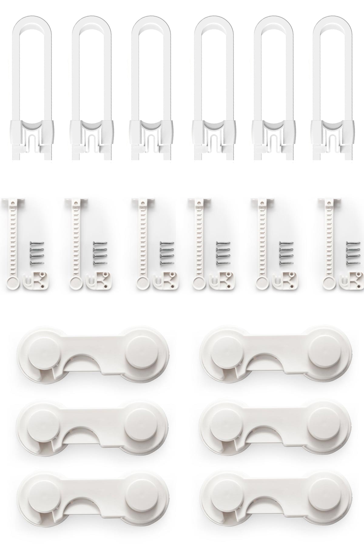 İdeal Baby 6 Adet Raylı Dolap Kilidi + 6 Adet Pencere Kilidi + 6 Adet Kapak Kilidi fotoğrafı 5 (önizleme)