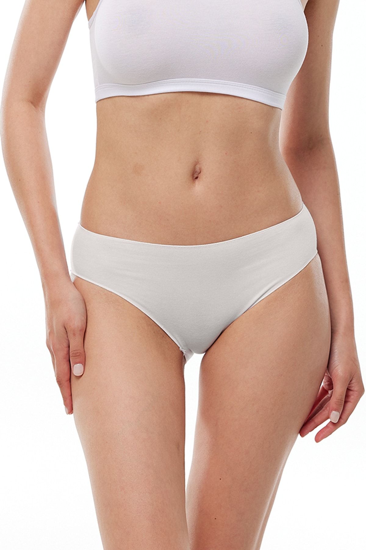 Malabadi Women's Ecru 2 Pack Modal Tight Fit Slip Panties 187 - Trendyol