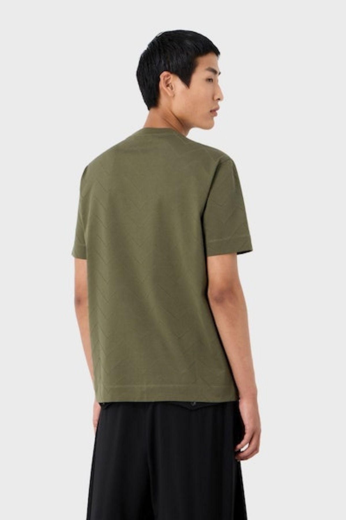 Khaki armani outlet t shirt