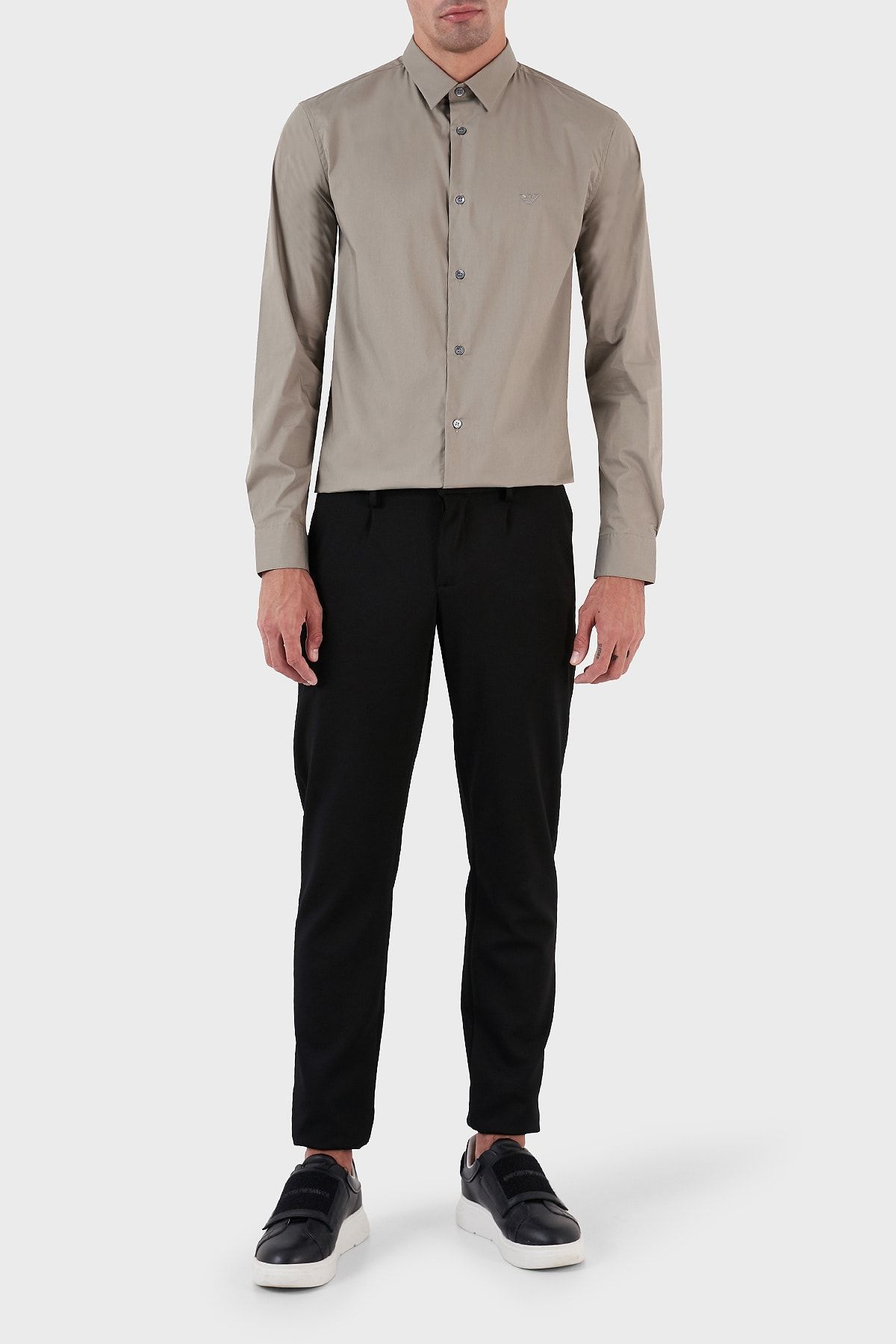 Emporio Armani-Cotton Regular Fit Shirt Men's SHIRT 8N1C09 1NI9Z 0643 4