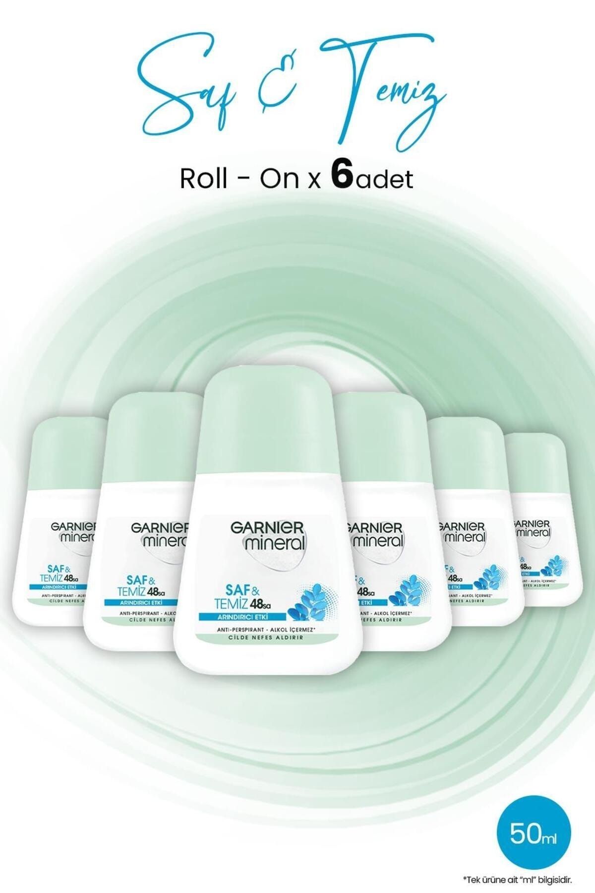 دئودورانت خالص و تمیز رول-آن مینرال x 6 عدد Garnier