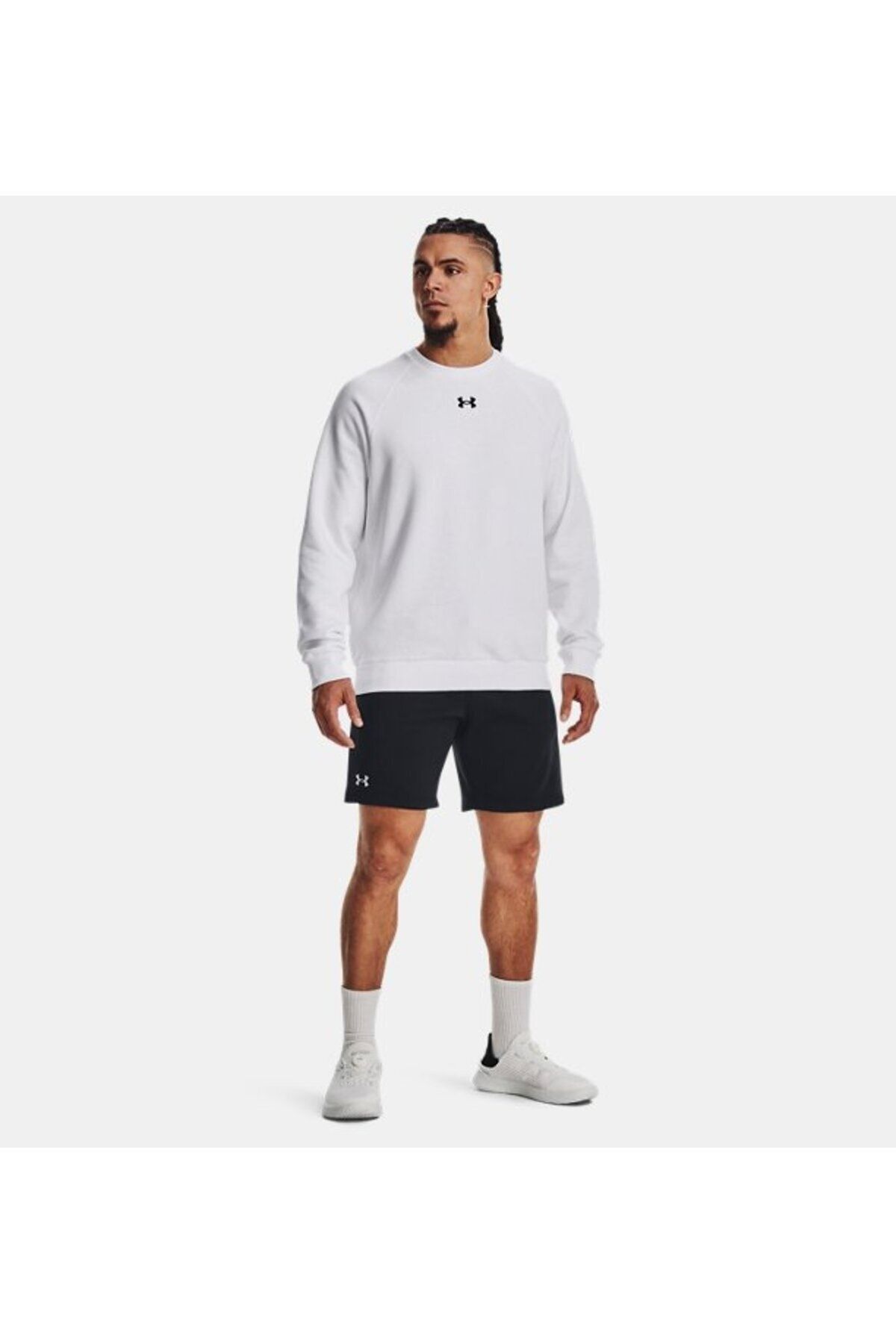 سویشرت ورزشی سفید مردانه یقه دوچرخه رقیب UA 1379755 100 Under Armour