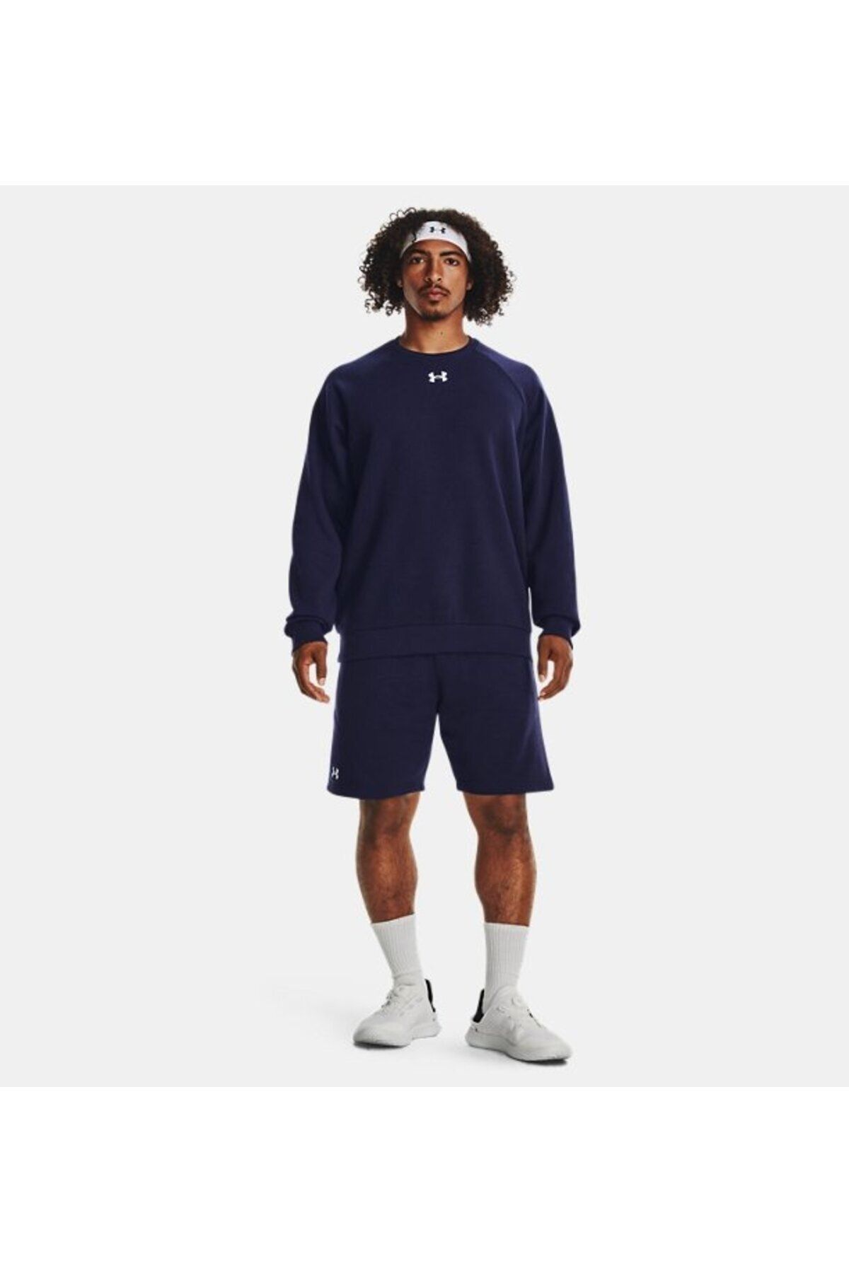 سویشرت ورزشی مشکی مردانه یقه دوچرخه رقیب UA 1379755 410 Under Armour