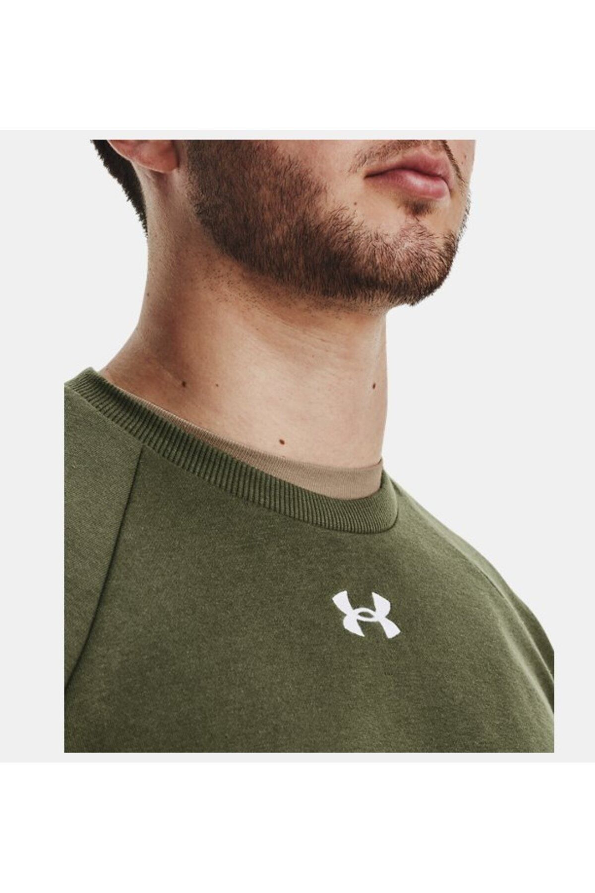 سویشرت ورزشی سبز مردانه یقه دوچرخه رقیب UA 1379755 390 Under Armour