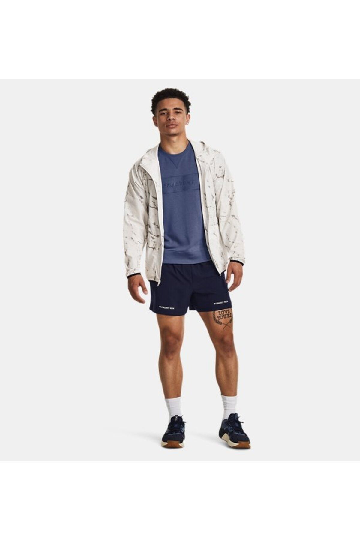 شورت ورزشی مشکی مردانه Project Rock 5 بافندگی 1380178 410 Under Armour