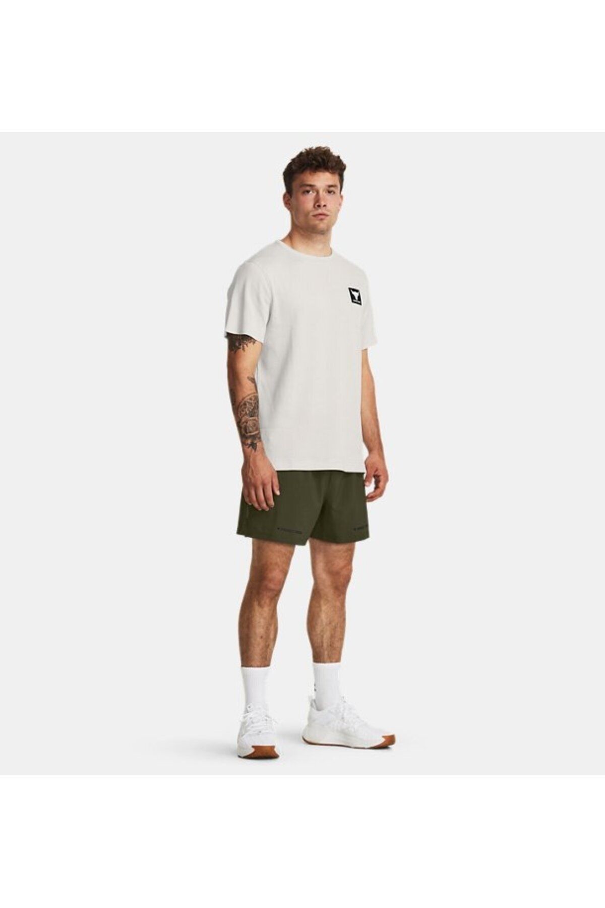 شورت ورزشی سبز مردانه Project Rock 5 بافندگی 1380178 390 Under Armour