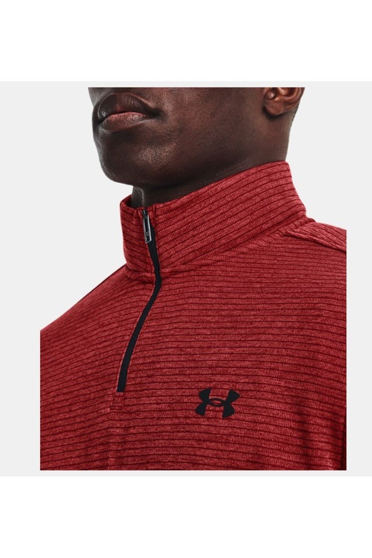 سویشرت ورزشی قرمز مردانه ژاکت طوفان UA در ua ¼ زیپ 1373674 610 Under Armour