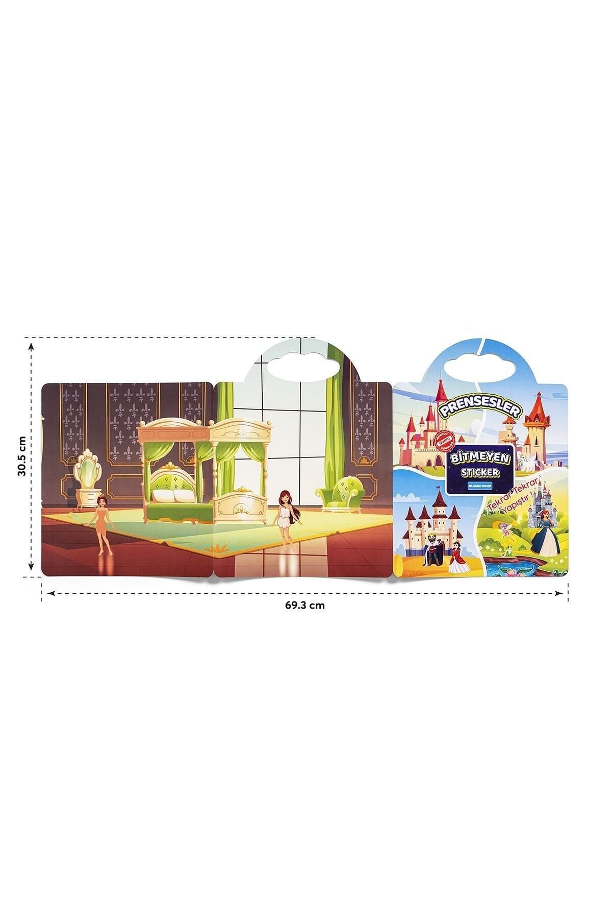 Pedagog Onaylı Bitmeyen Sticker Kitabım Tekrar Tekrar Kullanılabilir Stickerlar Prensesler