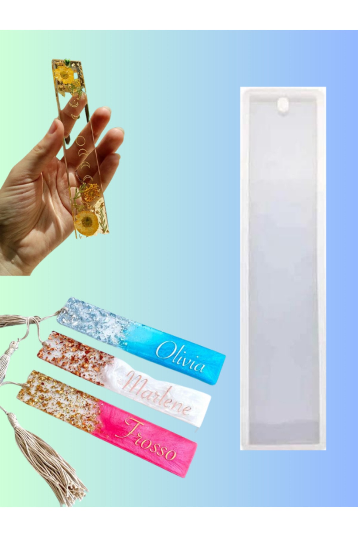 Sirius Hobi Epoksi Reçine 15 Cm Kitap Ayracı Silikon Kalıbı