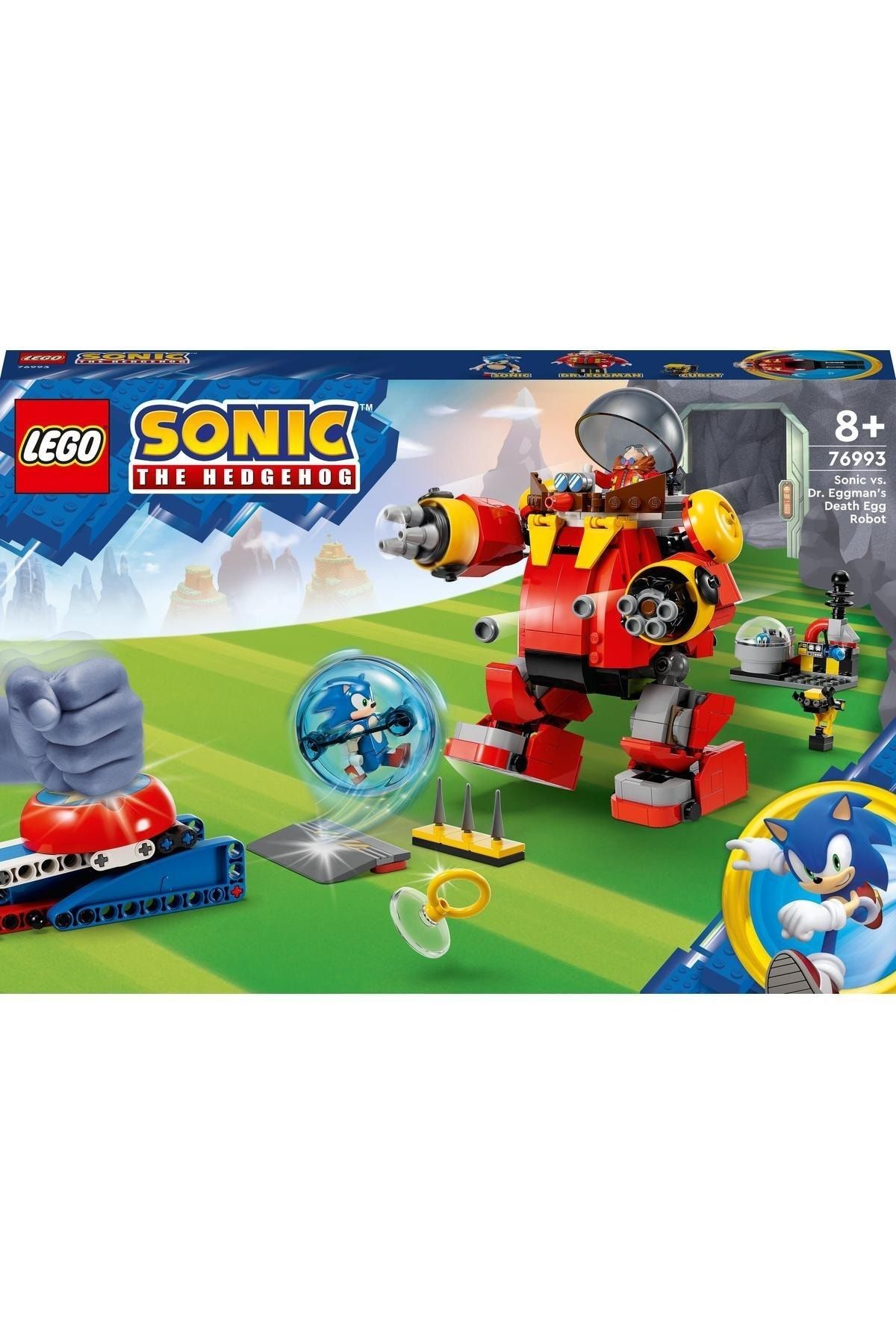LEGO لگو Sonic The Hedgehog ربات تخم مرغ مرگ سونیک در مقابل دکتراگمن 76993 مجموعه ساختمانی (615 قطعه)