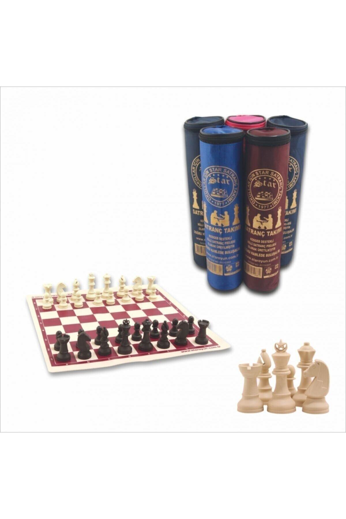 Star Okey-Star Chess Set Tournament Team School Set Quality Cloth Bag with Shoulder Strap 5