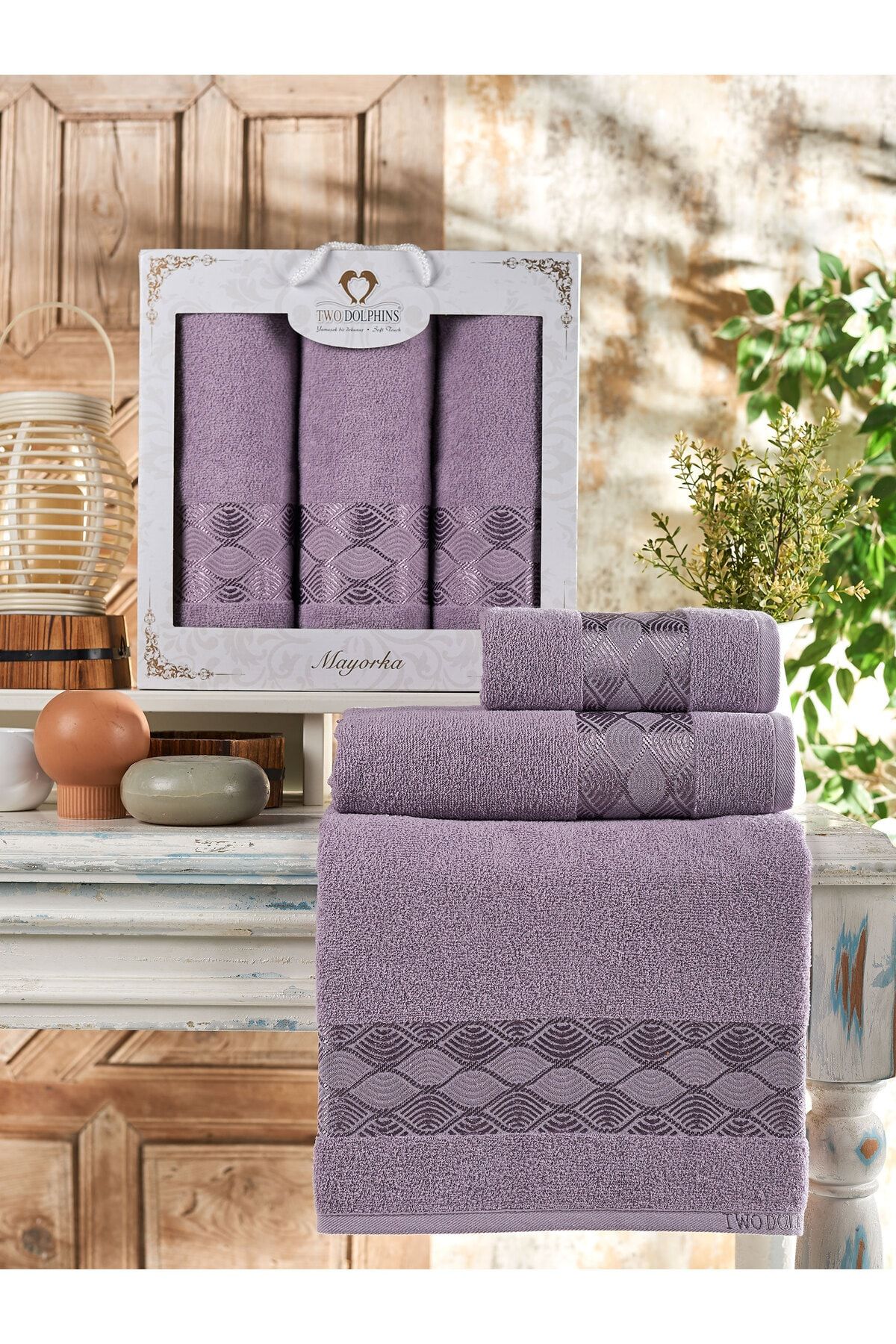 PHILIPPUS Boxed 3 Piece Towel Set 100 Cotton 2 Pieces 50 90 Hand Face Towels 1 Piece 70 140 Bath Towel