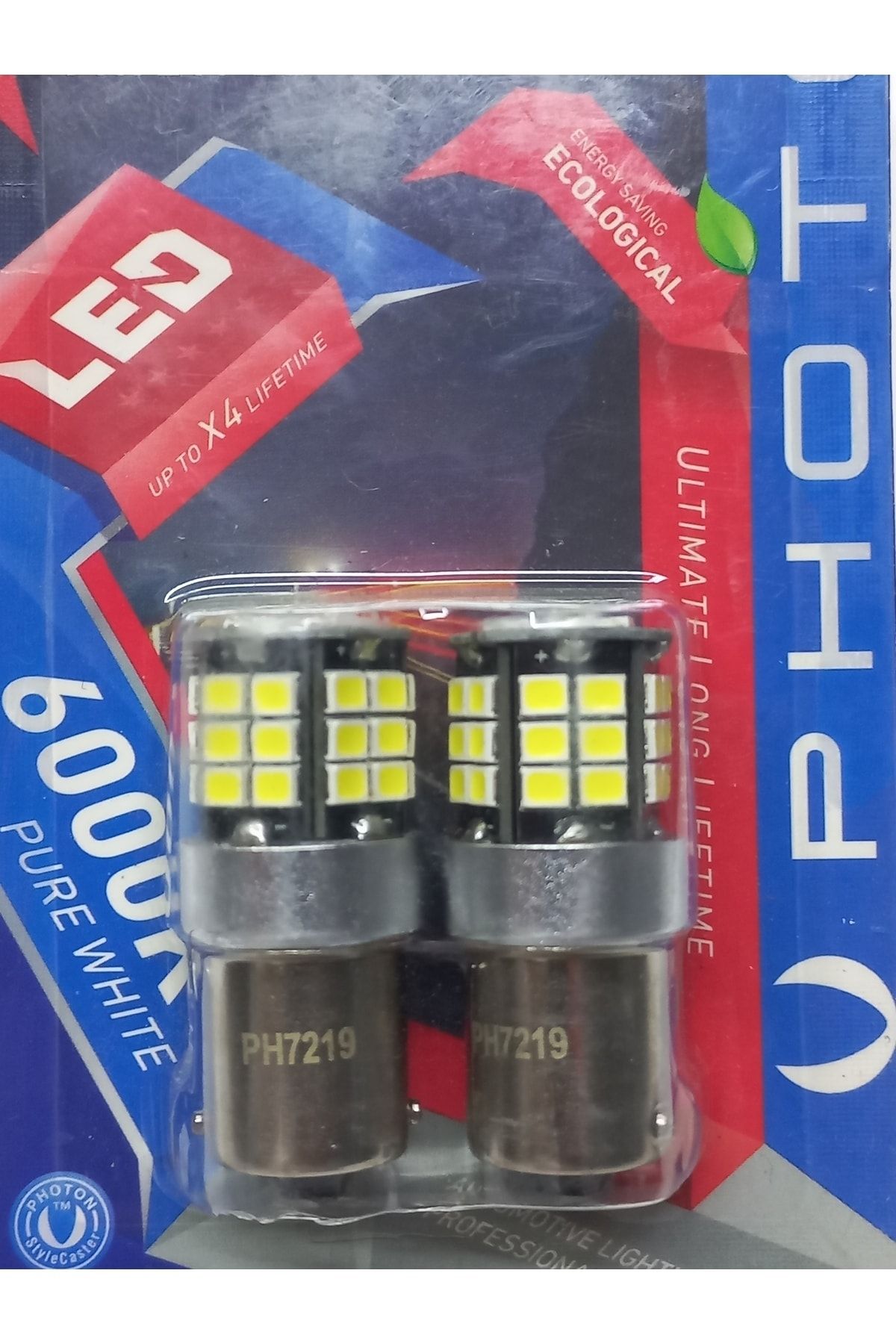 İthal P21W TEK DUY BEYAZ LED GERİ VİTES OTO AMPULÜ PHOTON PH7219