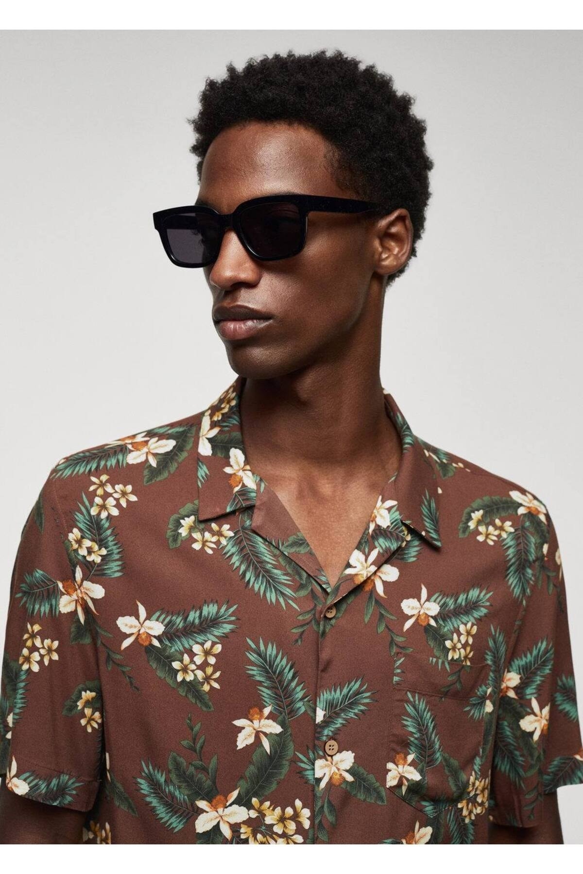 پیراهن مردانه بورگوندی منگوMANGO Man | 57025803 اورجینال - تصویر 7