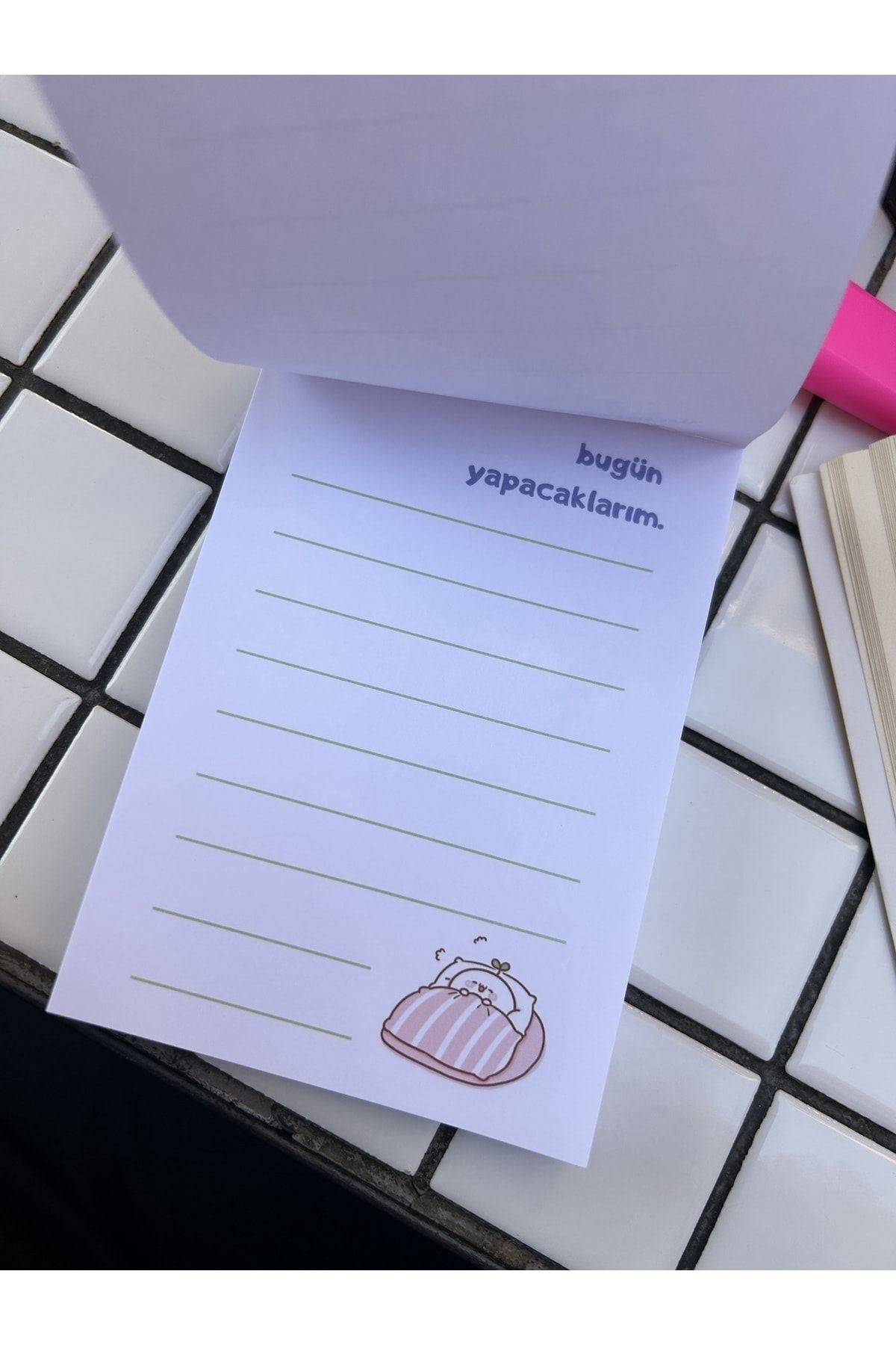 Sumicorn Design-Cute Kawaii Memo Pad, Notepad, To Do List, Memopad, Planner, A6 (10,5x14,8 cm), 100 pcs 3