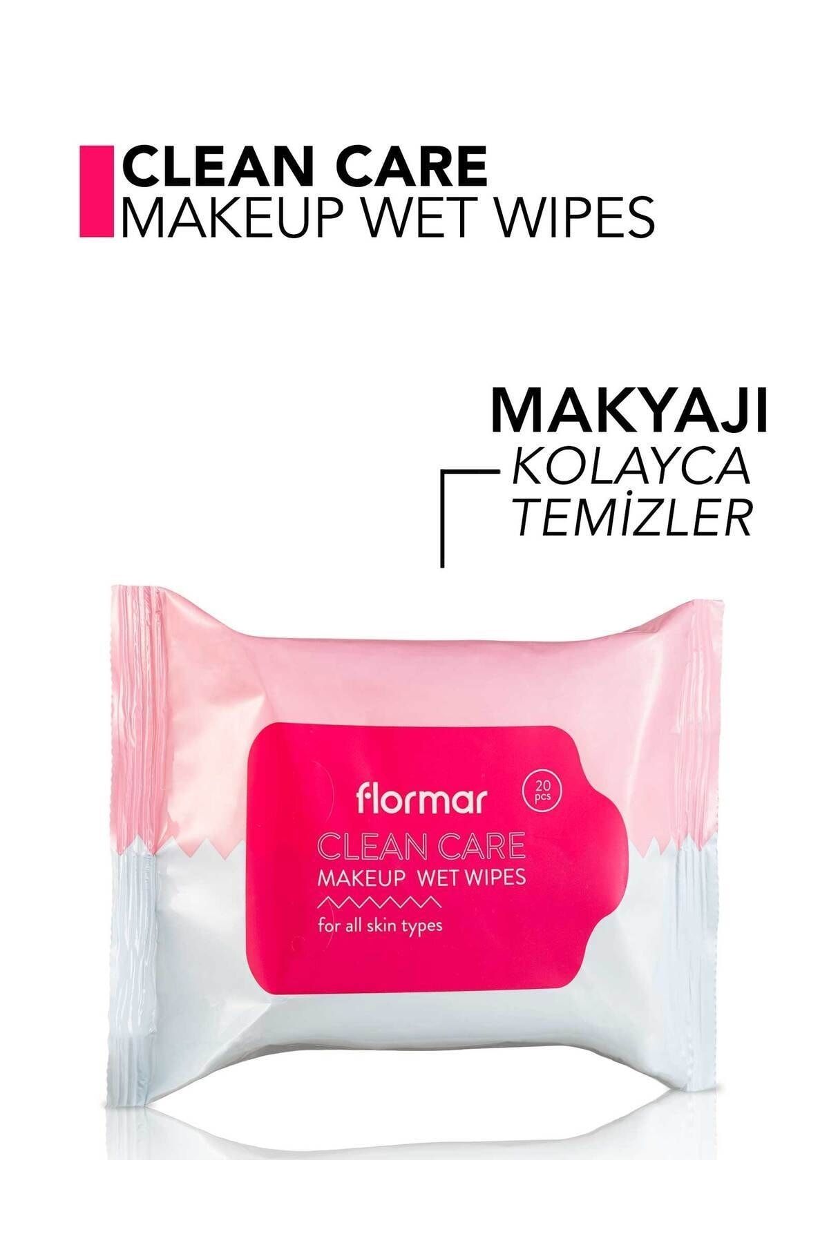 Flormar پاک کننده آرایش چشم و لب دستمال مرطوب تمیز کننده آرایش 30 عدد فلورمار