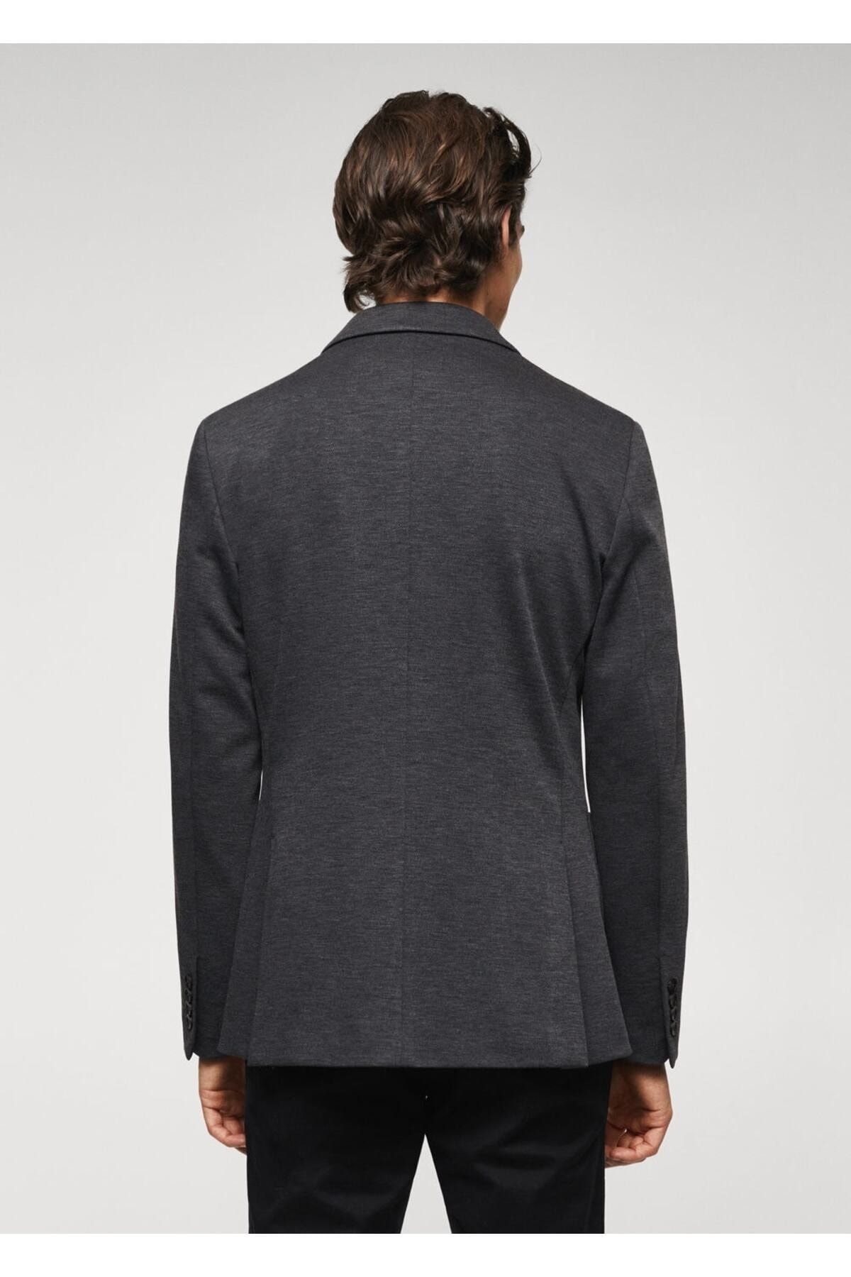 MANGO Man-Slim Fit Double Breasted Blazer Jacket 4