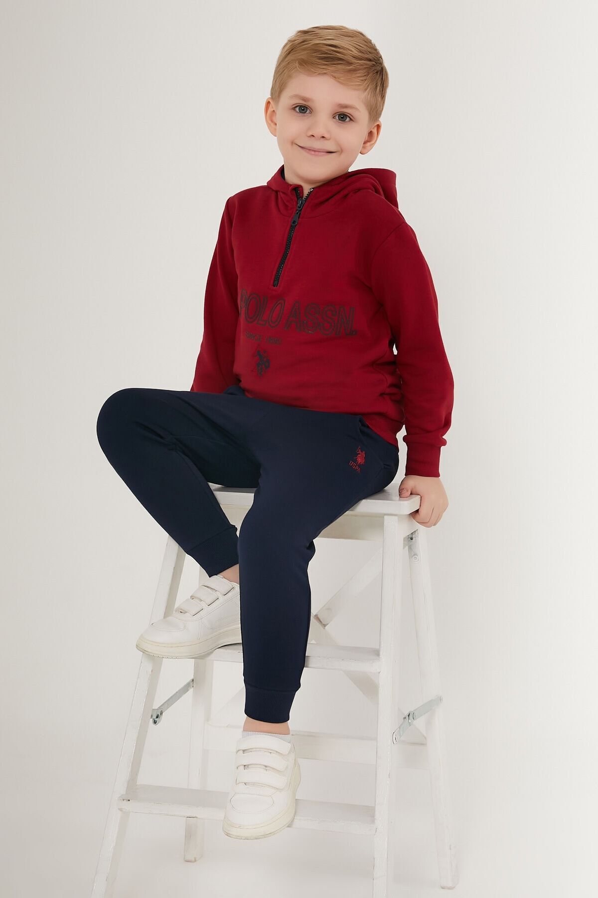Red polo tracksuit best sale