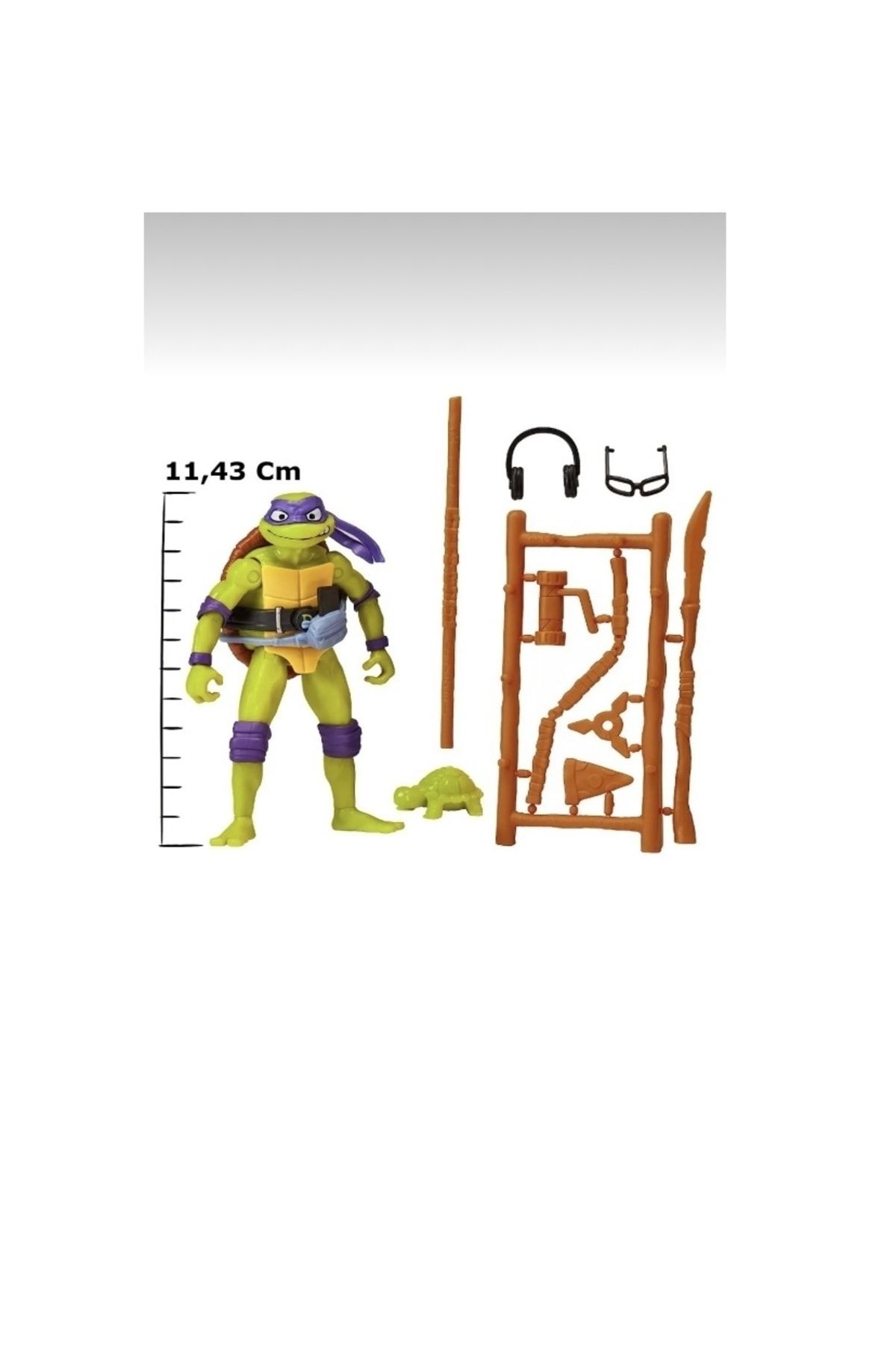 GIOCHI PREZIOSI-Ninja Action Figures - Turtles 11 Cm, Donatello The Brains 3