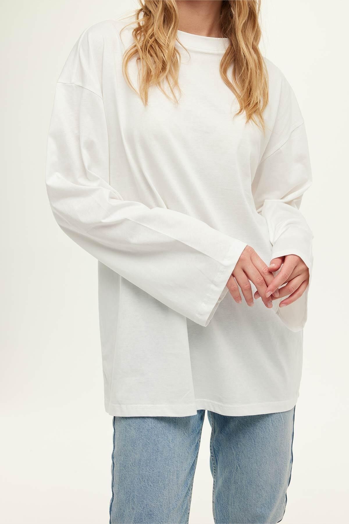 Manuka-Wide Sleeve Oversize Tshirt Ecru 3