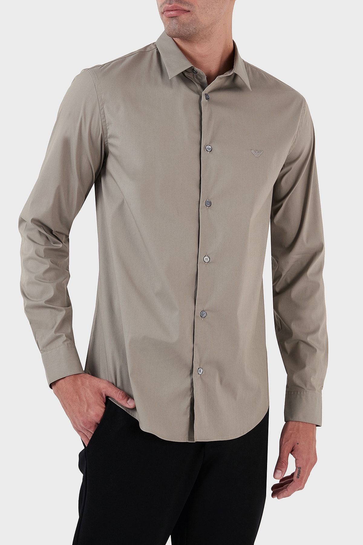 Emporio Armani-Cotton Regular Fit Shirt Men's SHIRT 8N1C09 1NI9Z 0643 6