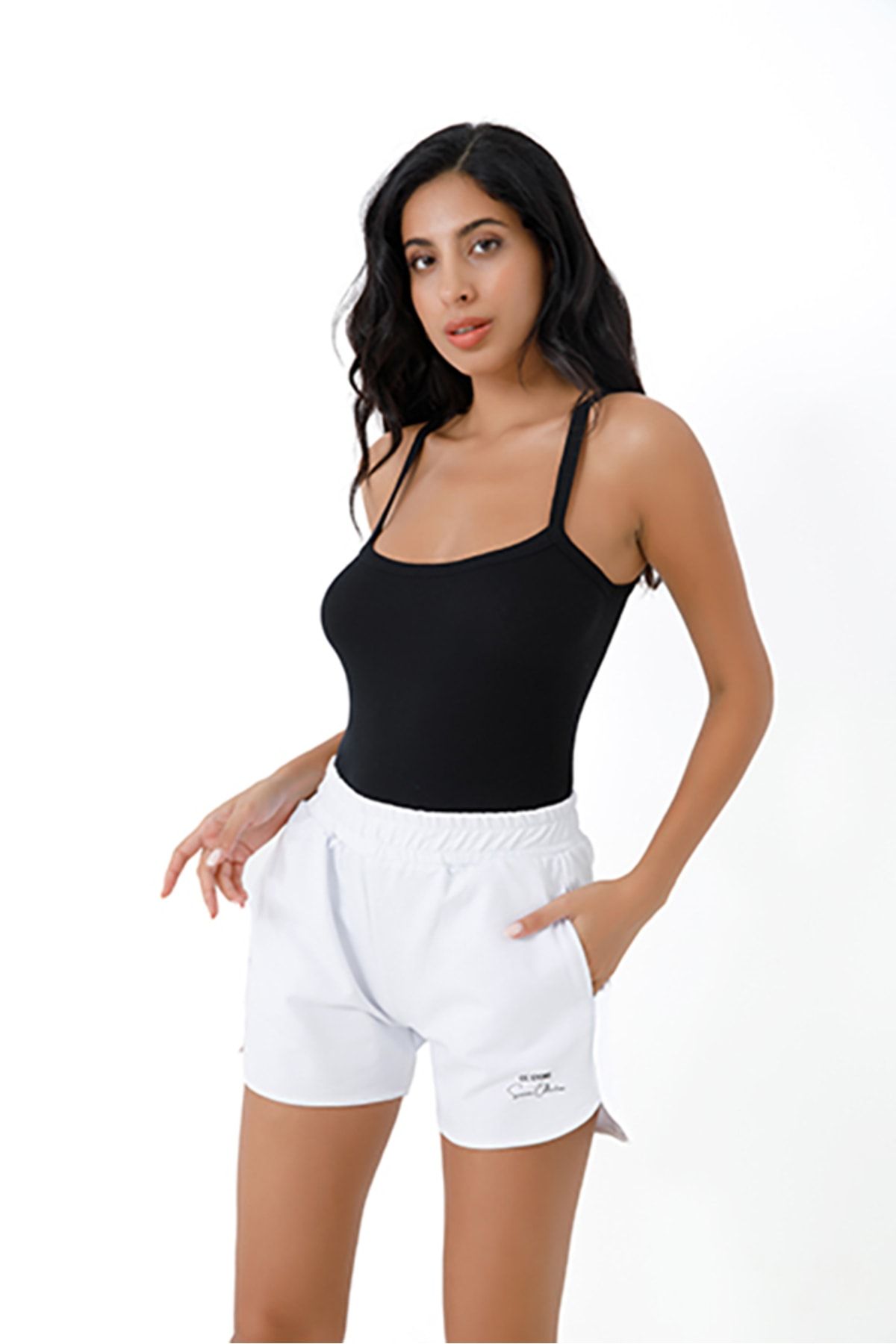 C C OKULCUNUZ Women s CC Printed Short Shorts Trendyol