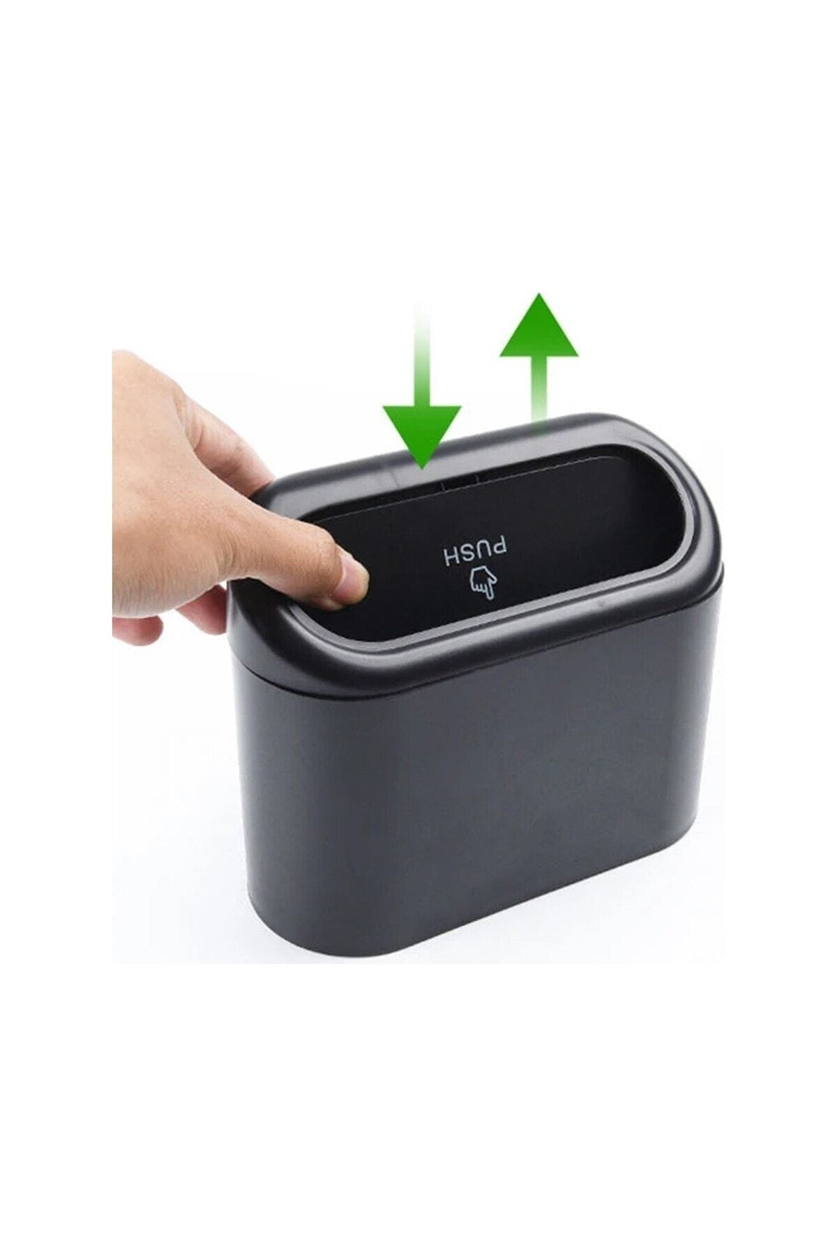 Ankanorm-Black Auto Car Trash Can - Organizer Garbage Can with Lid 5