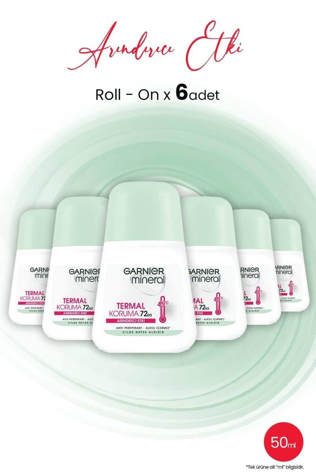 Mineral Roll-On Thermal Protection 72 ساعت 50 میلی لیتر x 6 عدد Garnier