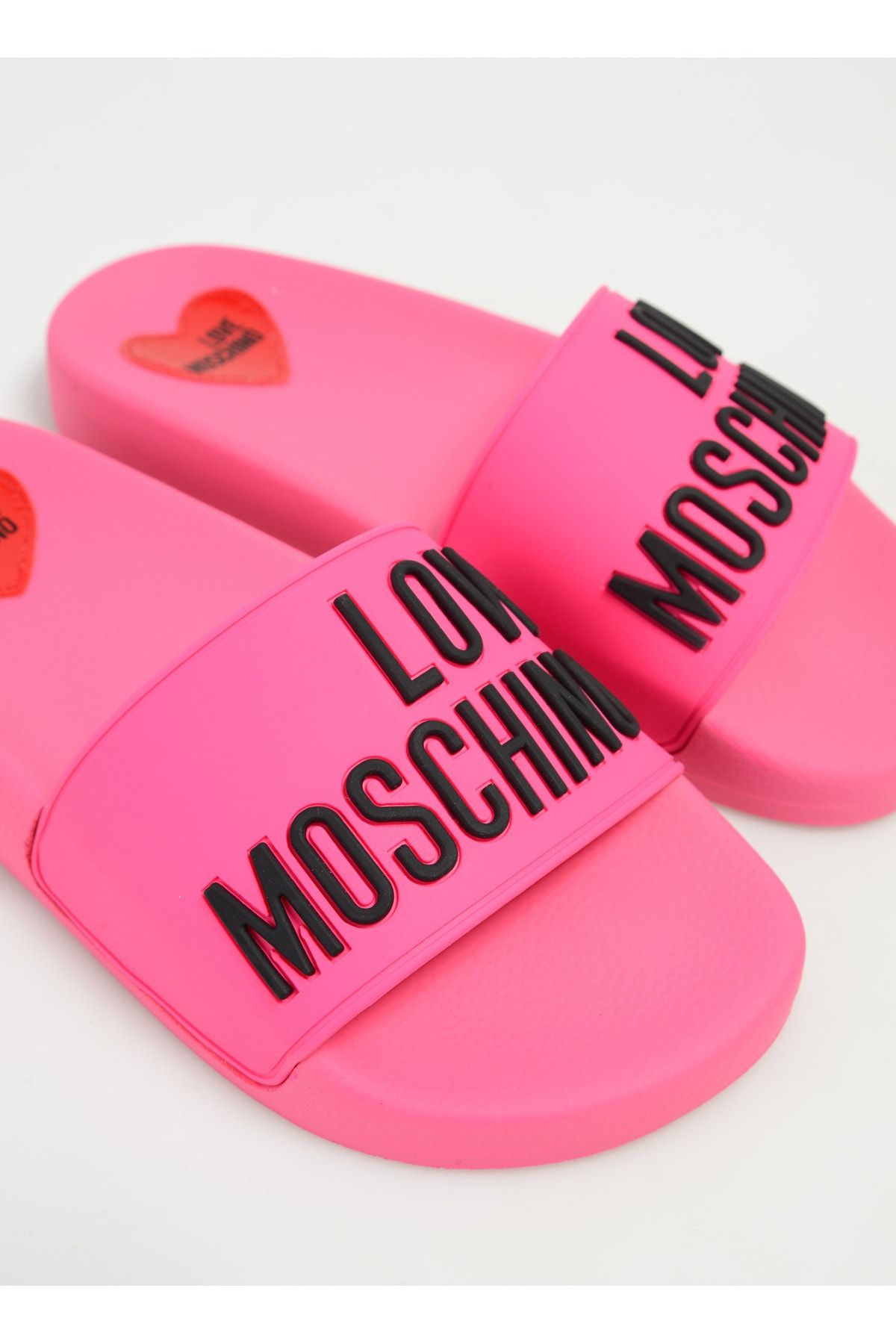 دمپایی صورتی زنانه JA28052G0GI13604 اورجینال Moschino Love Moschino