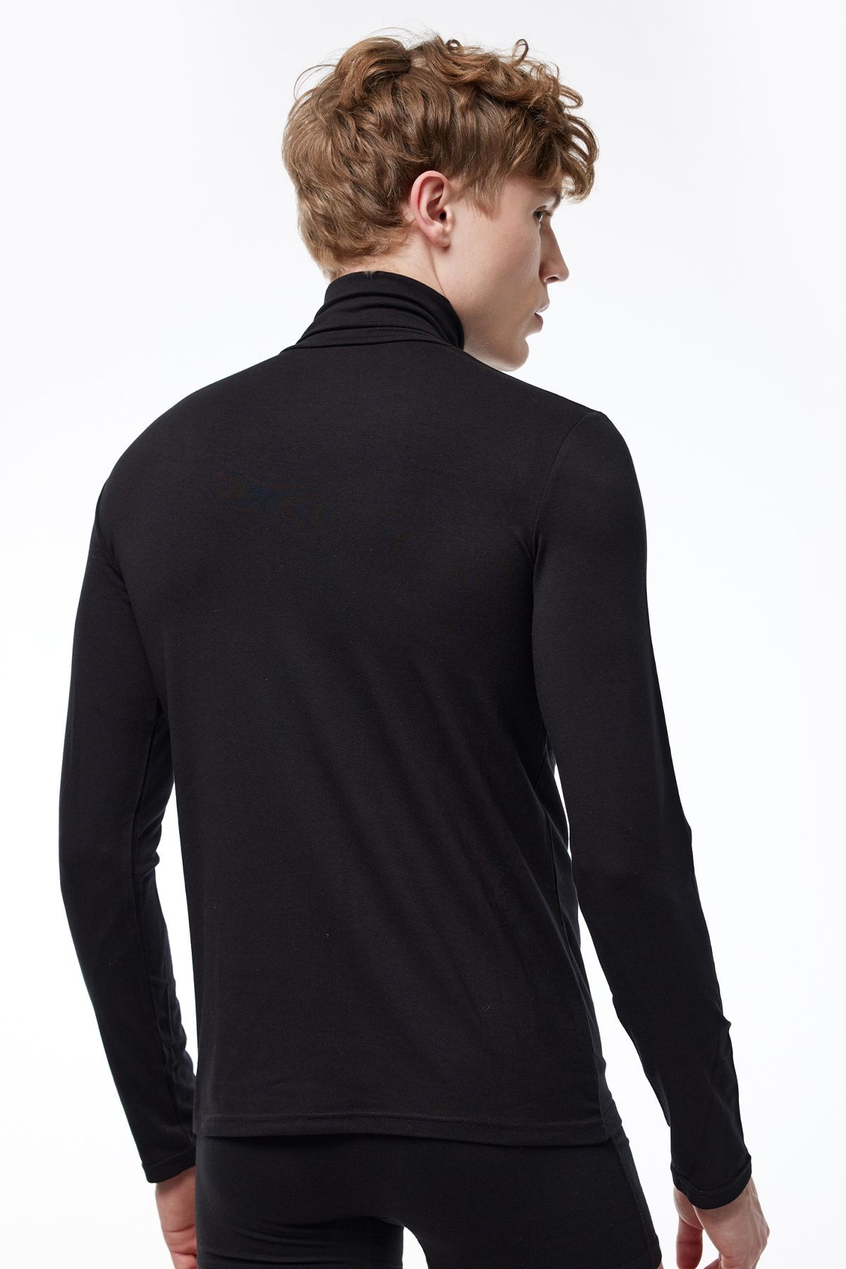 Black lycra turtleneck hotsell