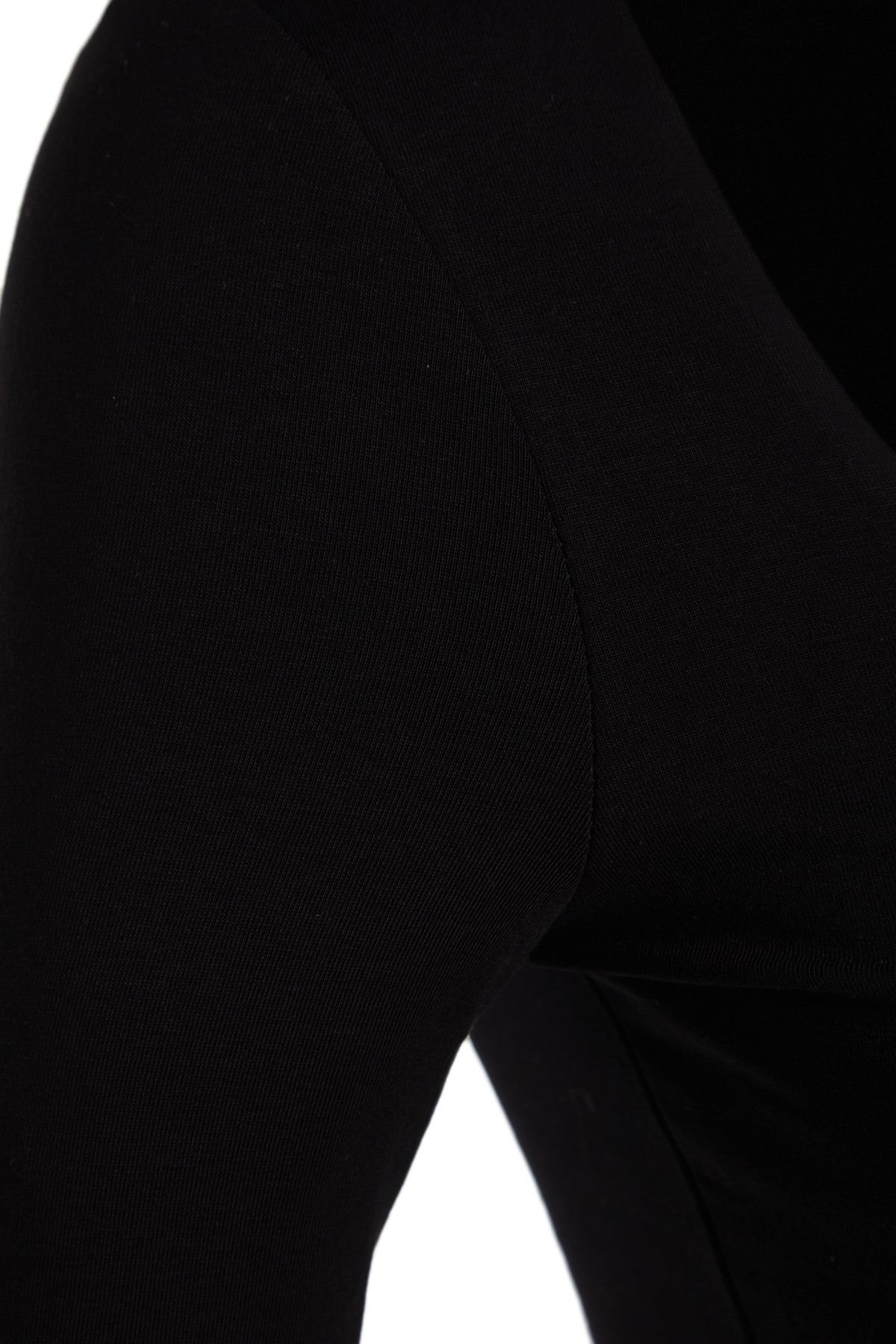 Trendyol Collection-Schwarze, dehnbare, figurbetonte Bluse aus Baumwolle mit quadratischem Ausschnitt TWOAW24BZ00016 8
