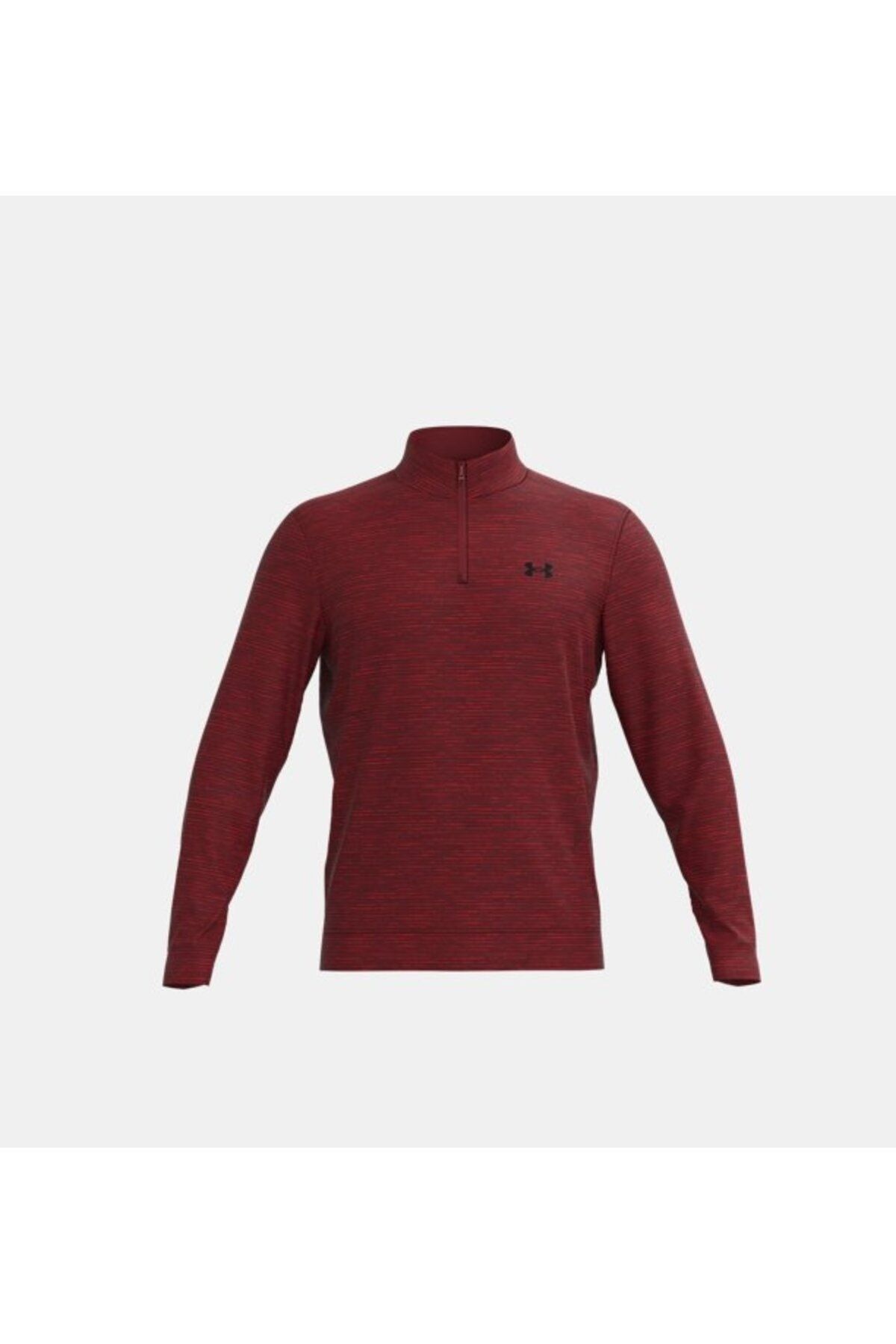 سویشرت ورزشی قرمز مردانه ژاکت طوفان UA در ua ¼ زیپ 1373674 610 Under Armour
