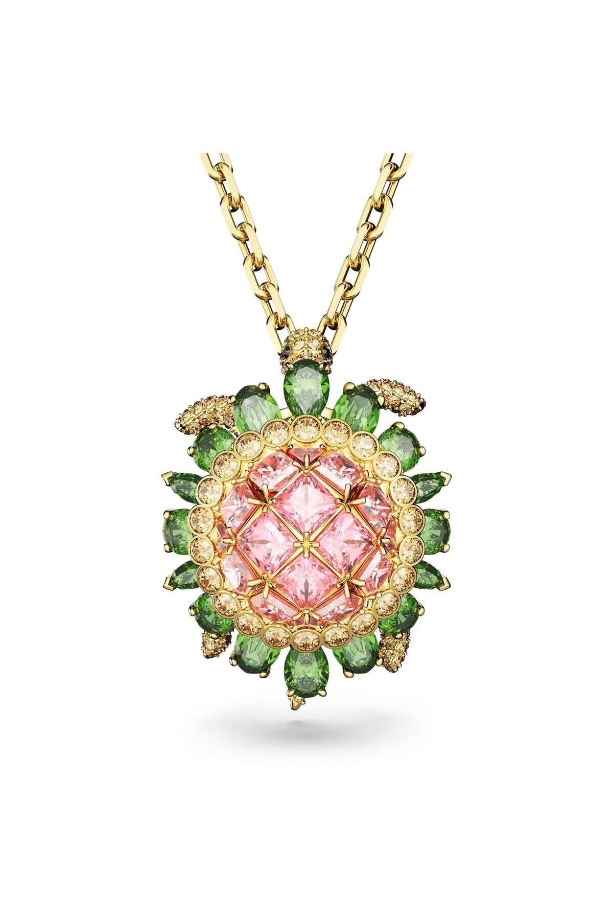 Swarovski 5653068 Swarovski Necklace Idyllia Pendant Turtle Multicolored Gold tone plated Trendyol
