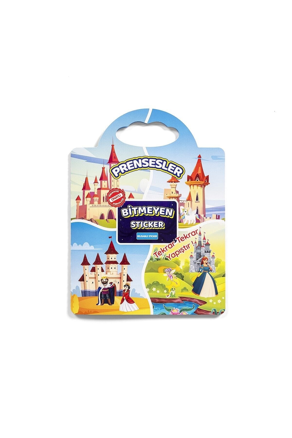 Pedagog Onaylı Bitmeyen Sticker Kitabım Tekrar Tekrar Kullanılabilir Stickerlar Prensesler