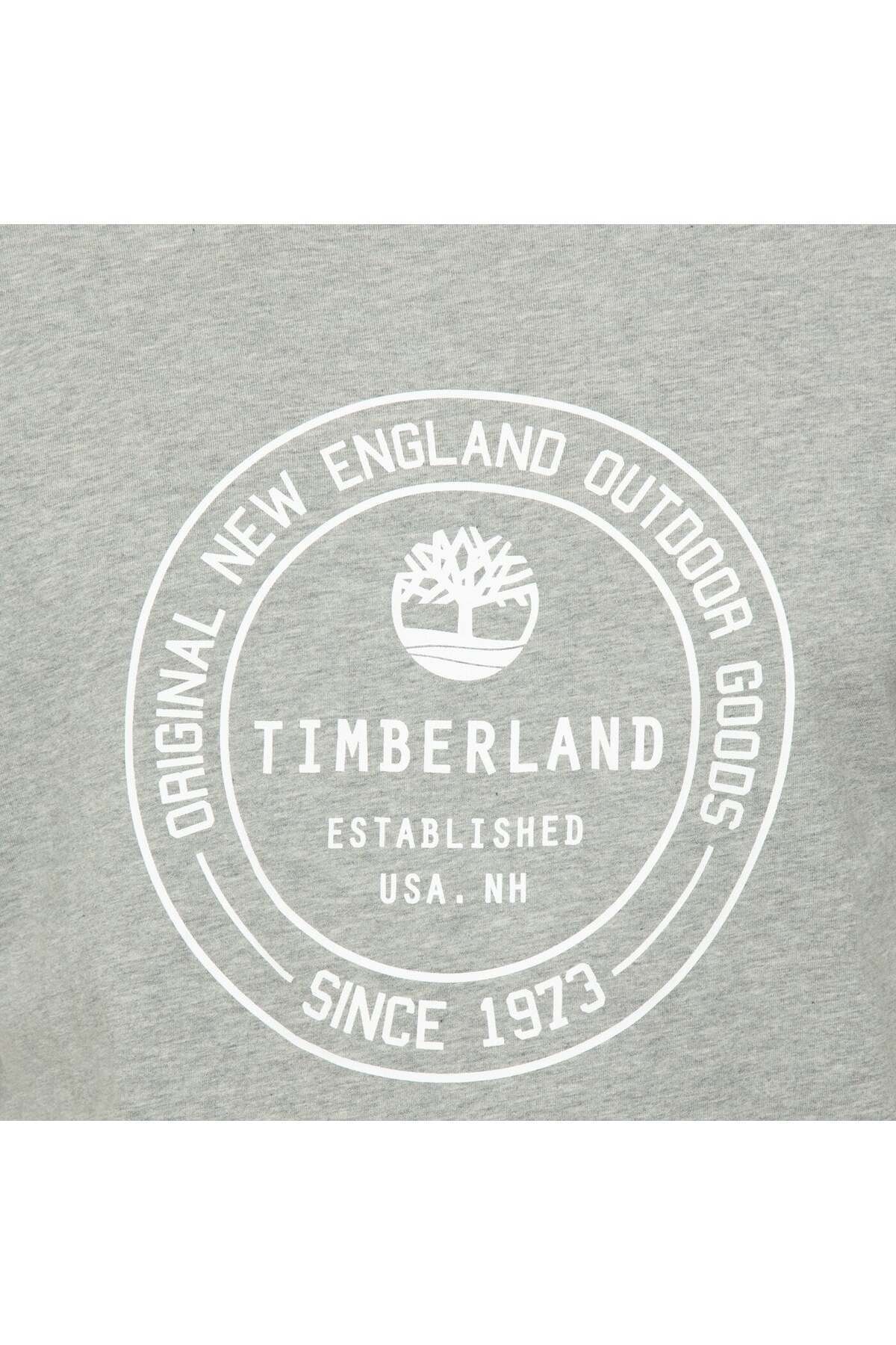 تی شرت خاکستری مردانه معمولی کریر TB0A6GF50521 با نام تجاری Ss Timberland