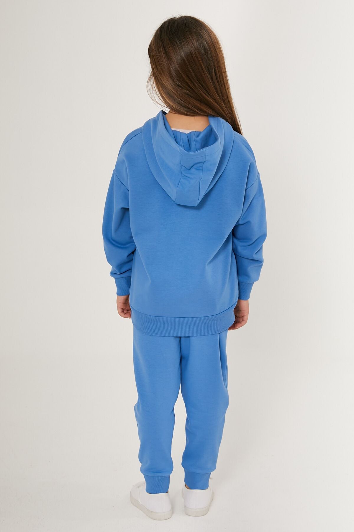 Blue and orange polo sweat suit top