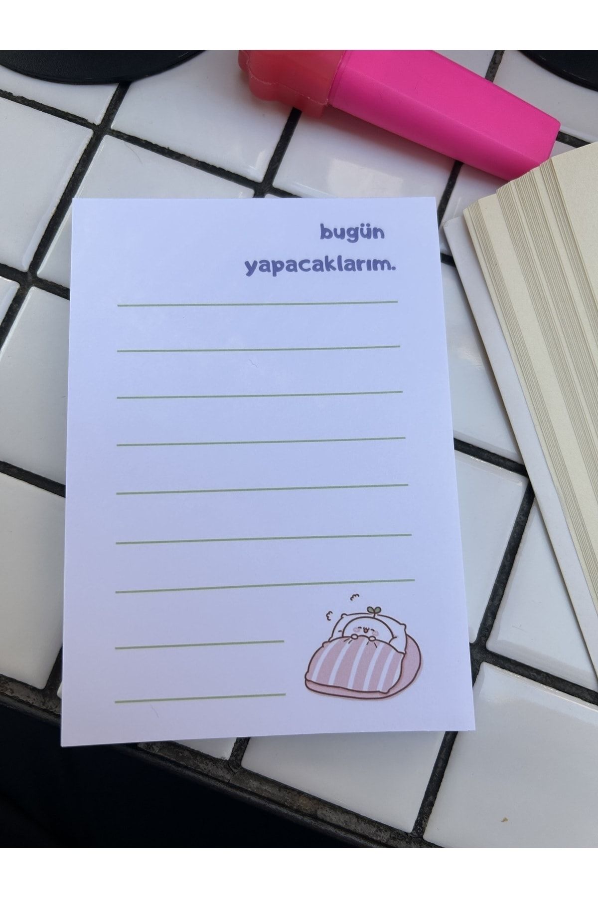 Sumicorn Design-Cute Kawaii Memo Pad, Notepad, To Do List, Memopad, Planner, A6 (10,5x14,8 cm), 100 pcs 4