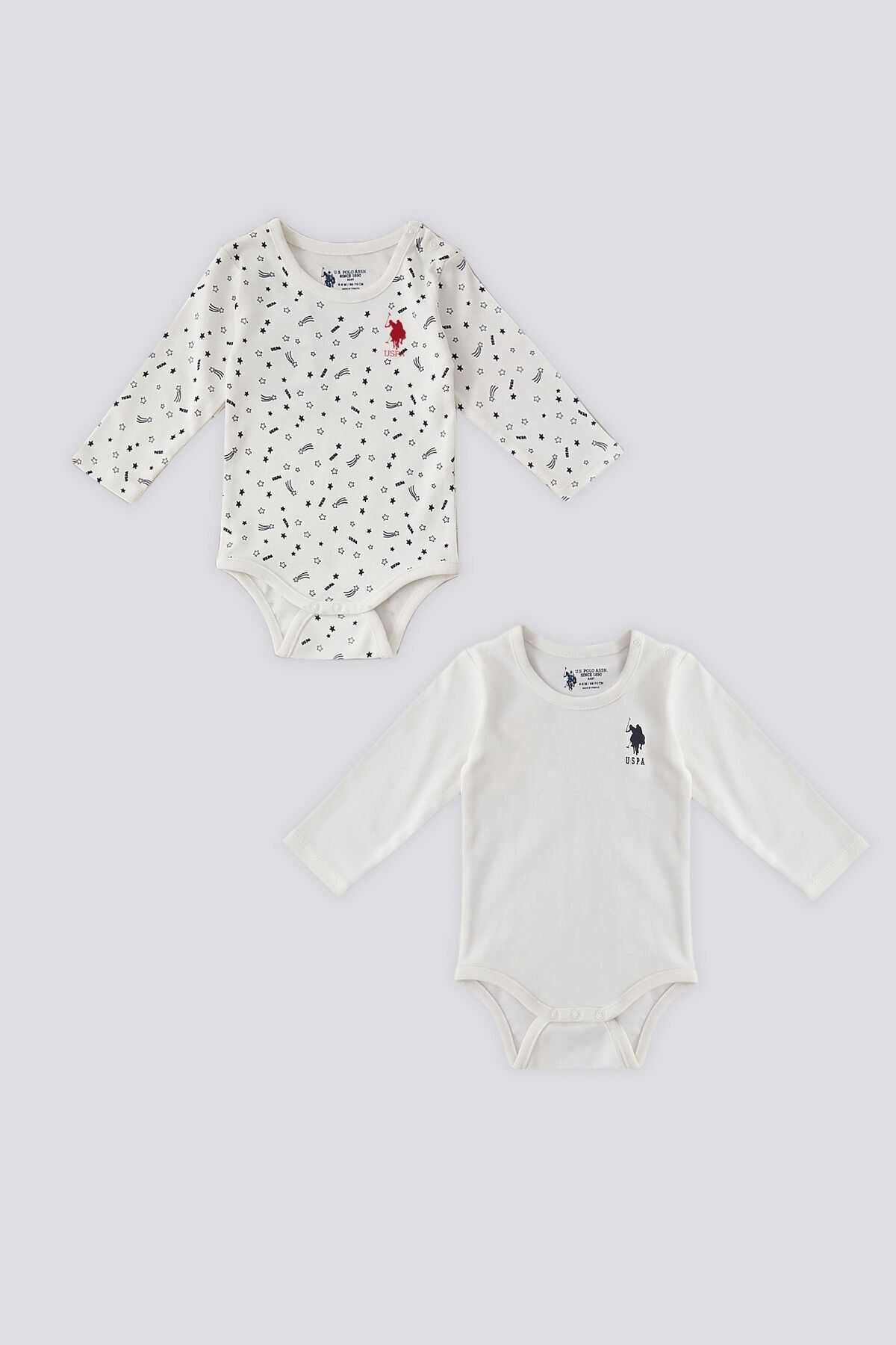 BASE. لباس بدن نوزاد آستین بلند کرم پولو اسن U.S. Polo Assn.
