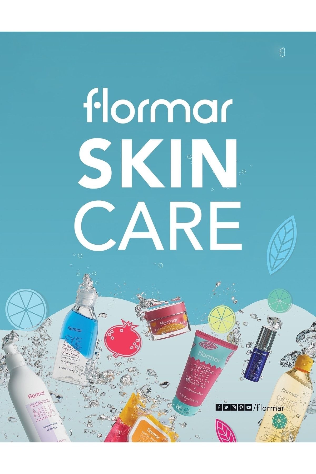 Flormar پاک کننده آرایش چشم و لب دستمال مرطوب تمیز کننده آرایش 30 عدد فلورمار