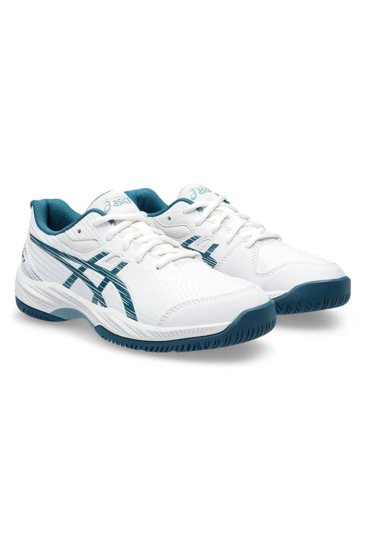 Asics ژل بازی 9 کفش تنیس بچه گانه GS سفید سبز