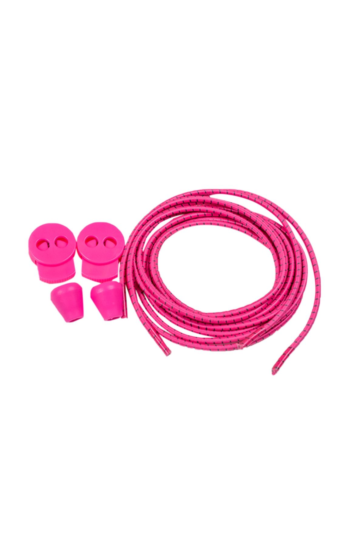 Dopar-Fuchsia Elastic Flexible Shoelaces Smart Locking Laces 100cm 2 Pairs 3