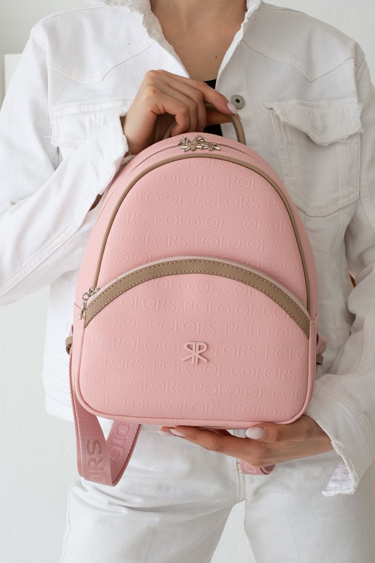 Pink sales polo backpack