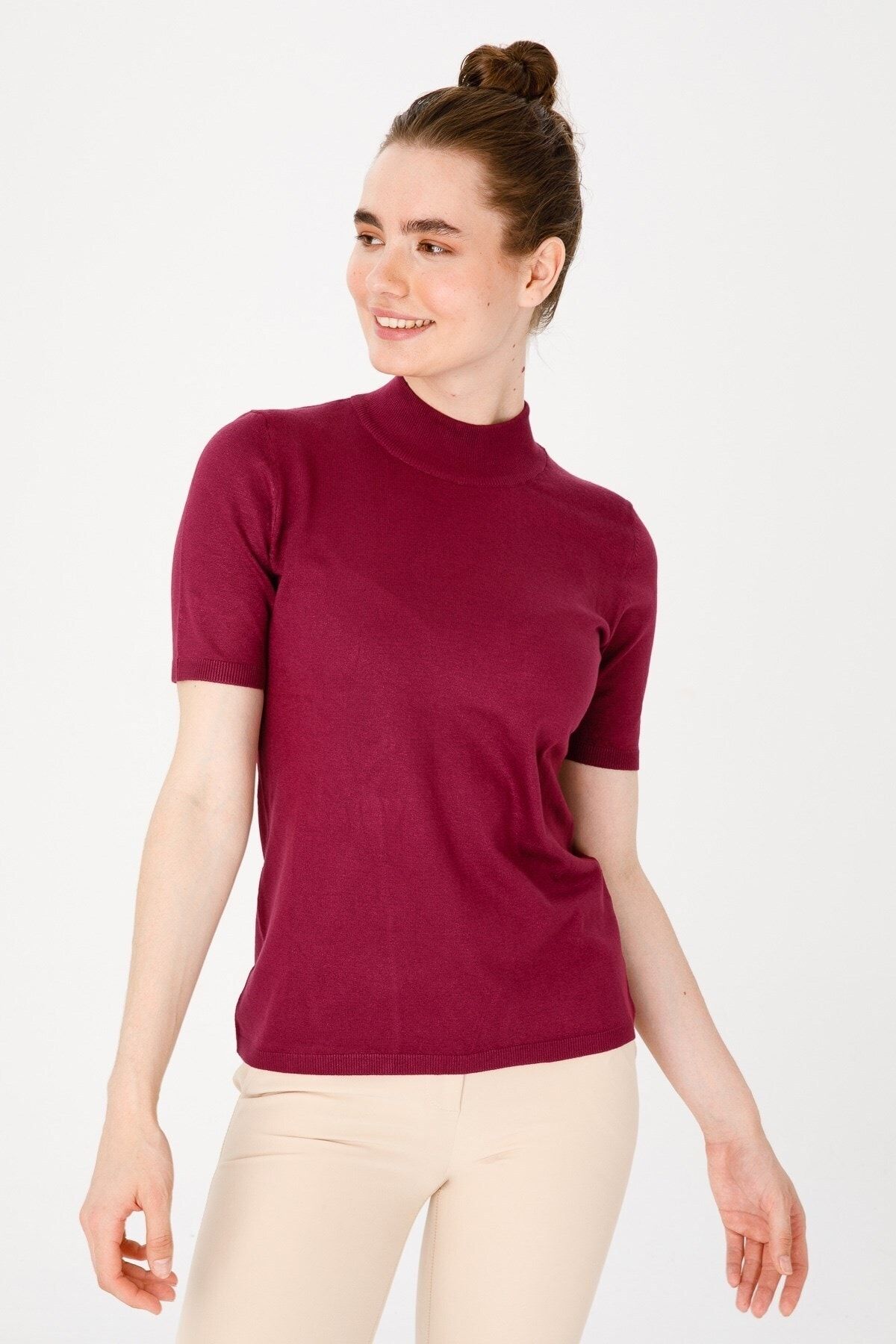 Dark red clearance shirt womens