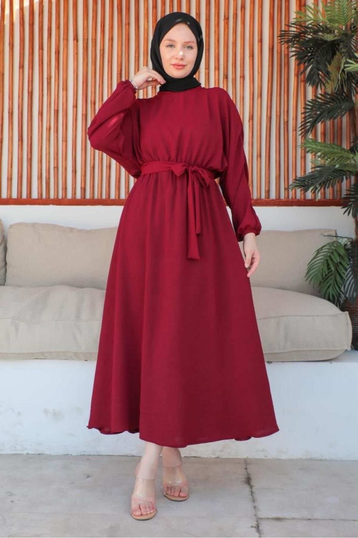 Maroon dress 2025 with hijab