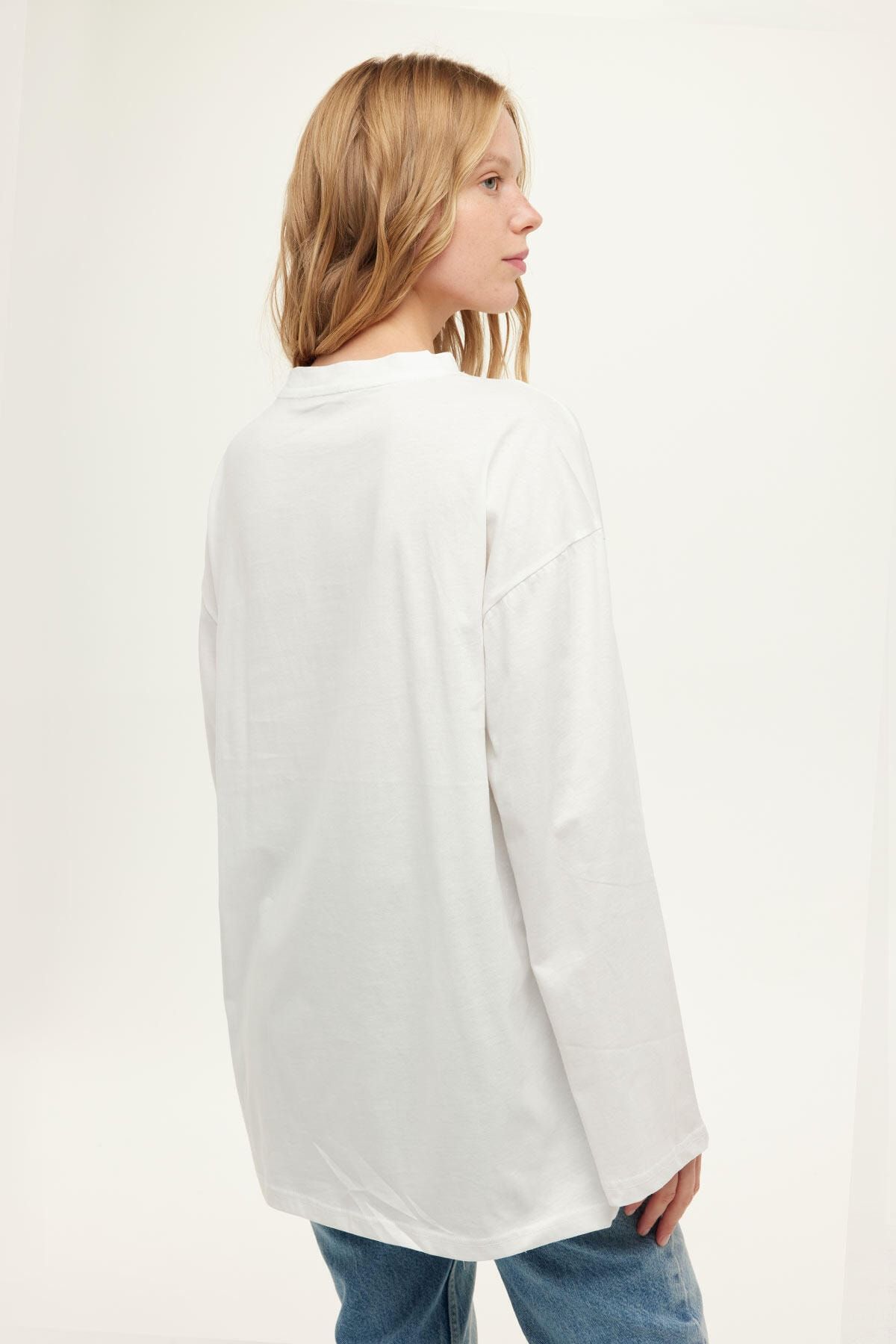 Manuka-Wide Sleeve Oversize Tshirt Ecru 4
