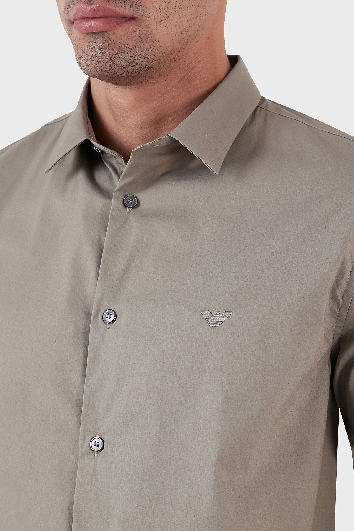 Emporio Armani-Cotton Regular Fit Shirt Men's SHIRT 8N1C09 1NI9Z 0643 5