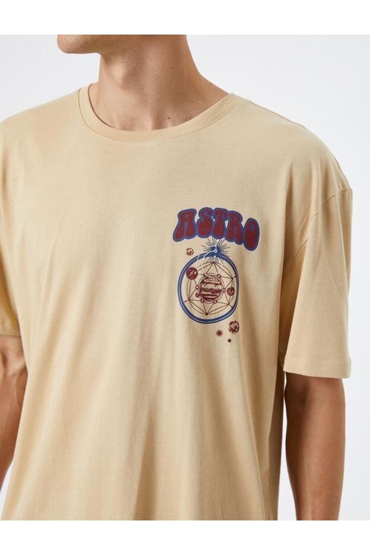 تیشرت مردانه بژ کوتون | 3SAM10421HK اورجینال - تصویر 2